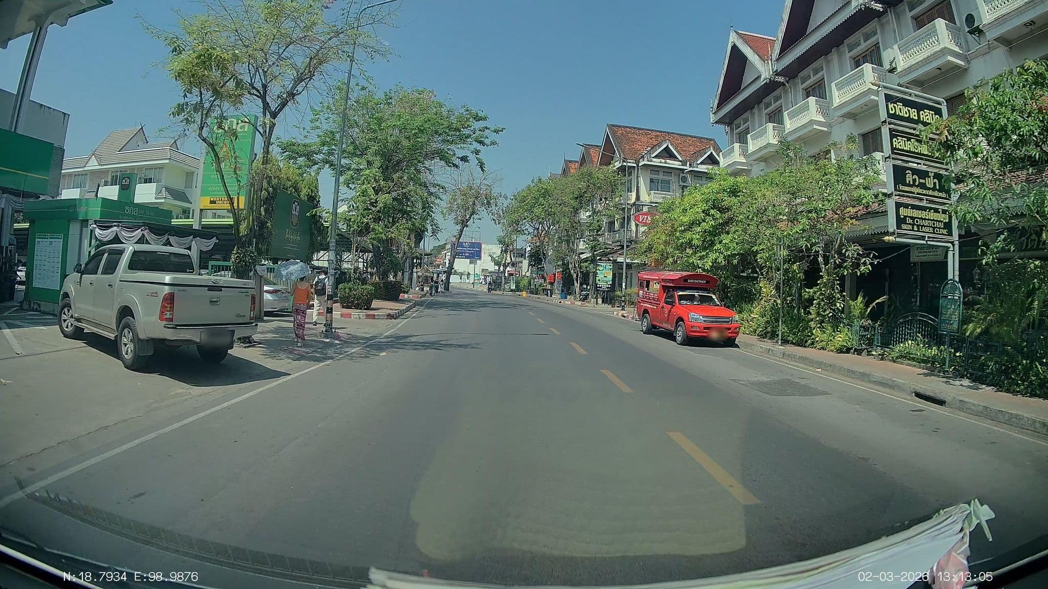Street view near PM Guesthouse, Chiang Mai