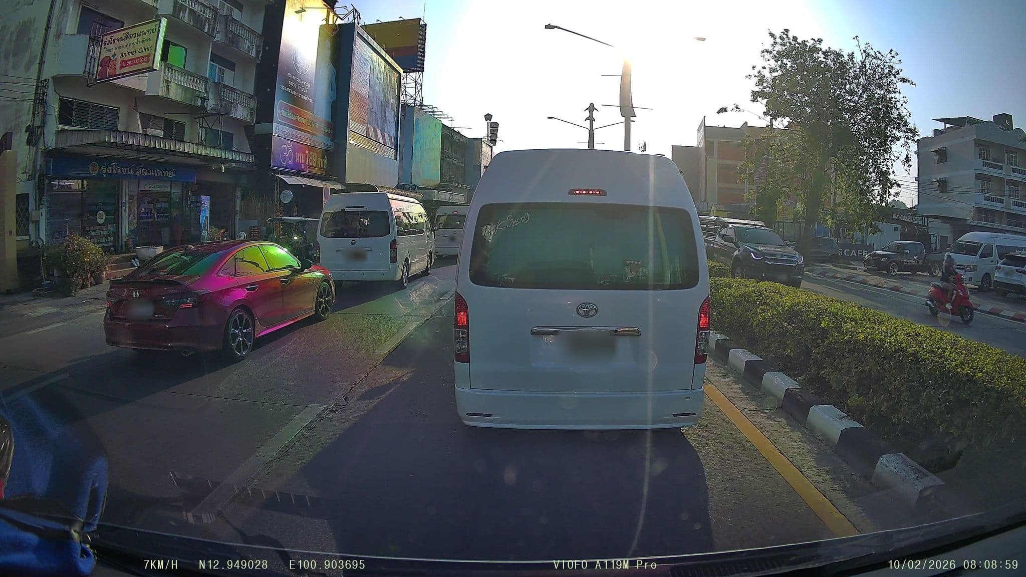Street view near Sleep Café Hostel, Pattaya