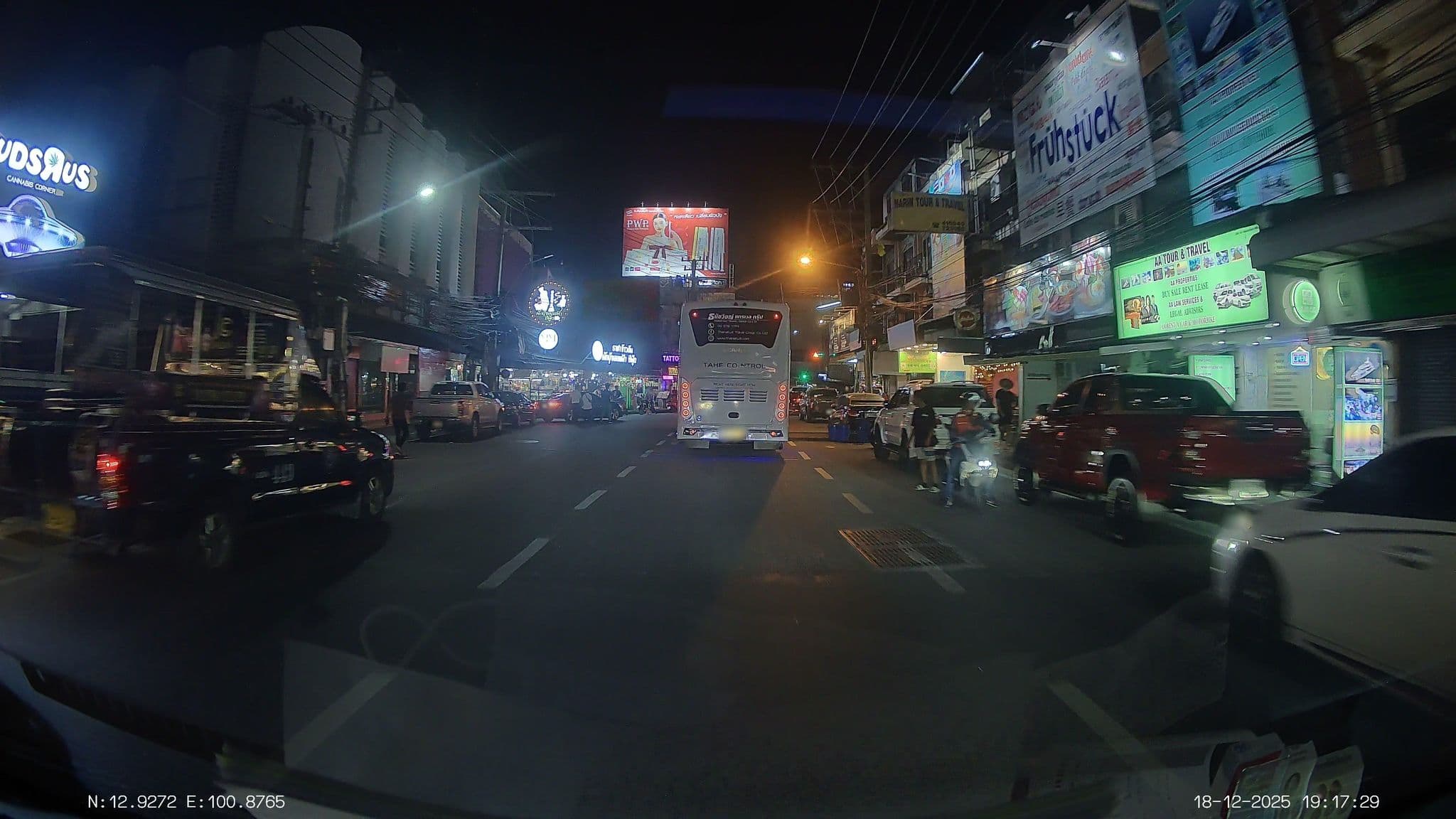 Street view near Delhi Darbar Hotel, Pattaya