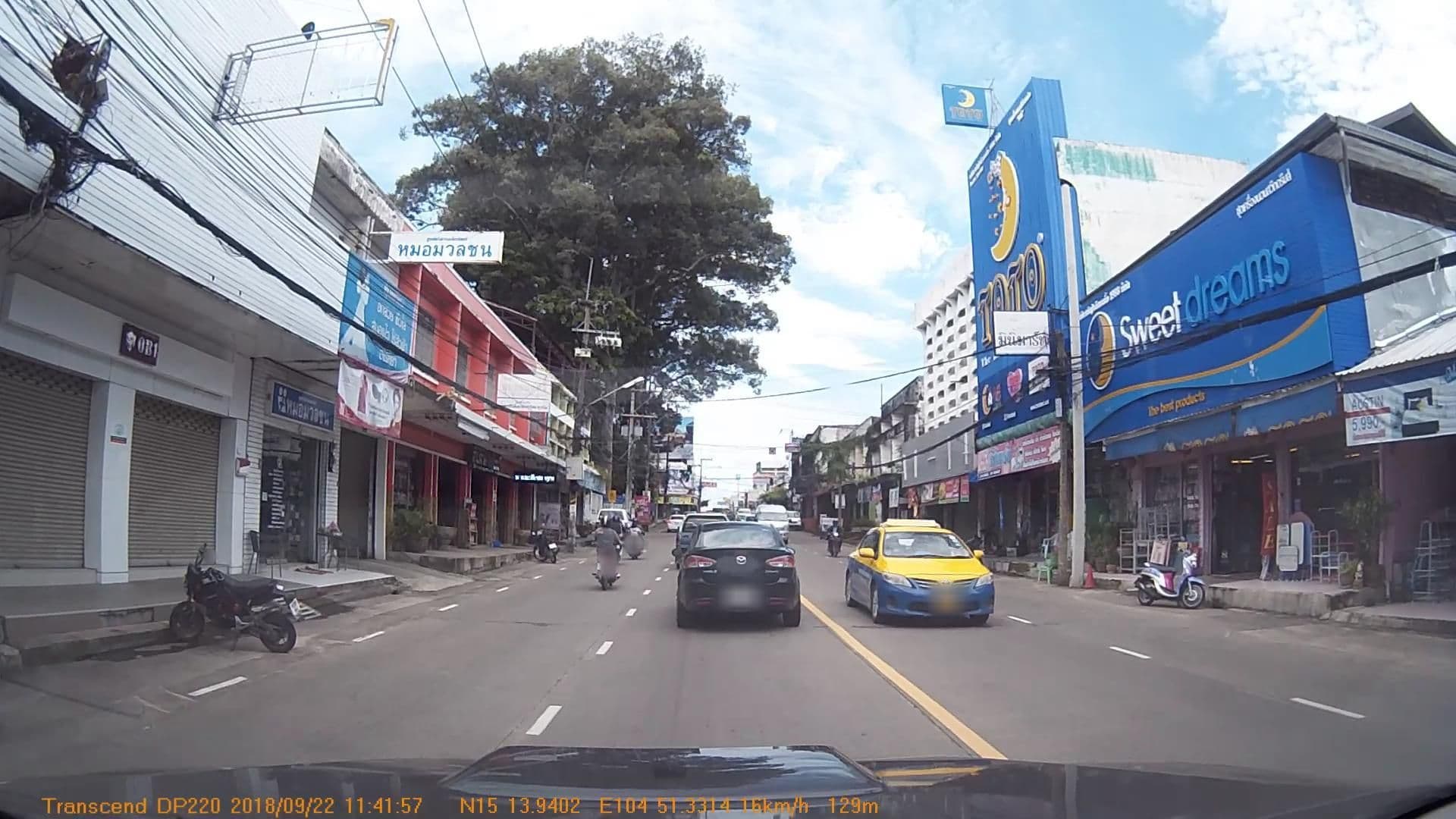 Street view near Yuu Hotel, Ubon Ratchathani — © mapcreator (CC BY-SA · Mapillary)