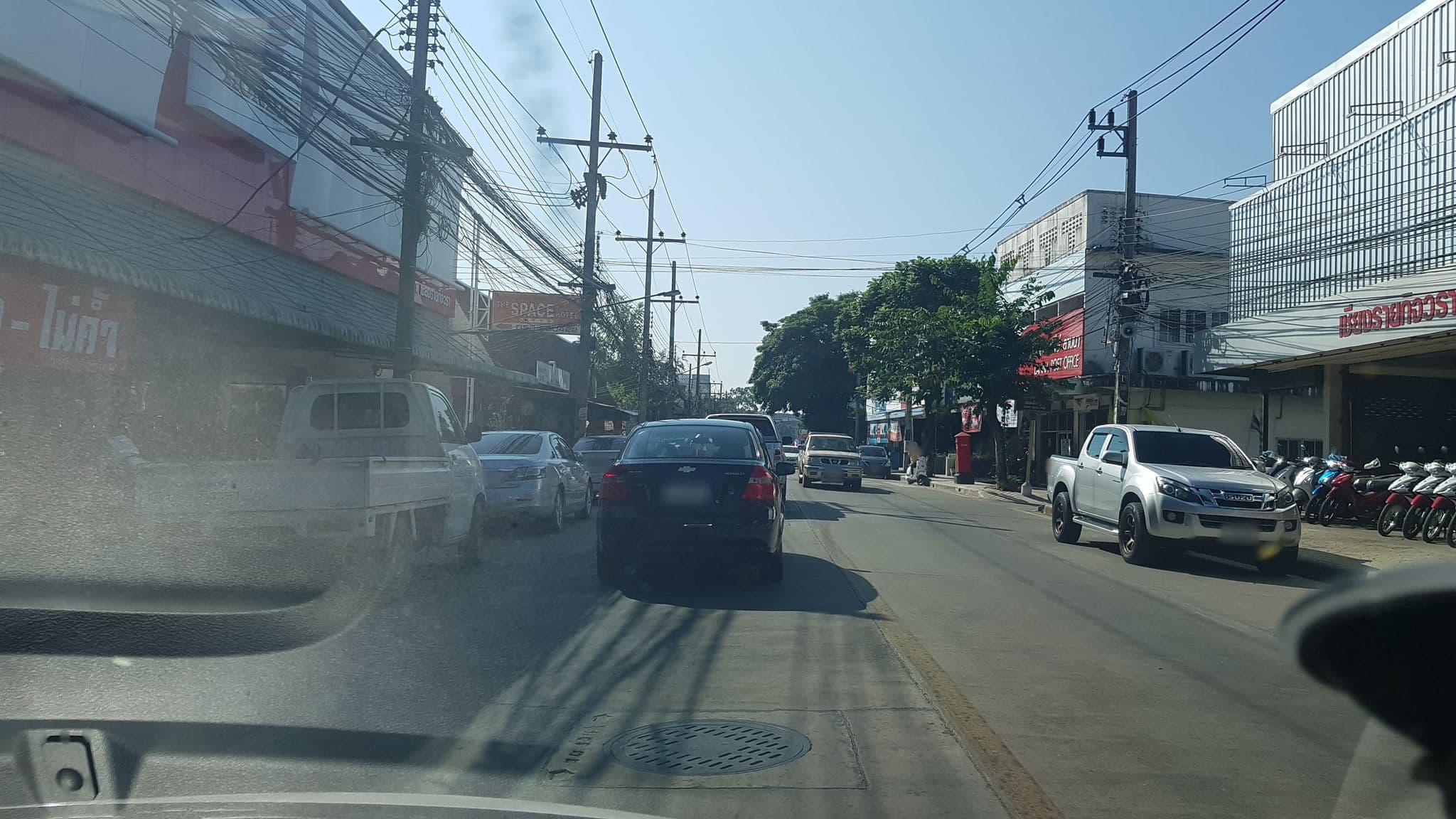 Street view near The Space Hotel, Chiang Rai