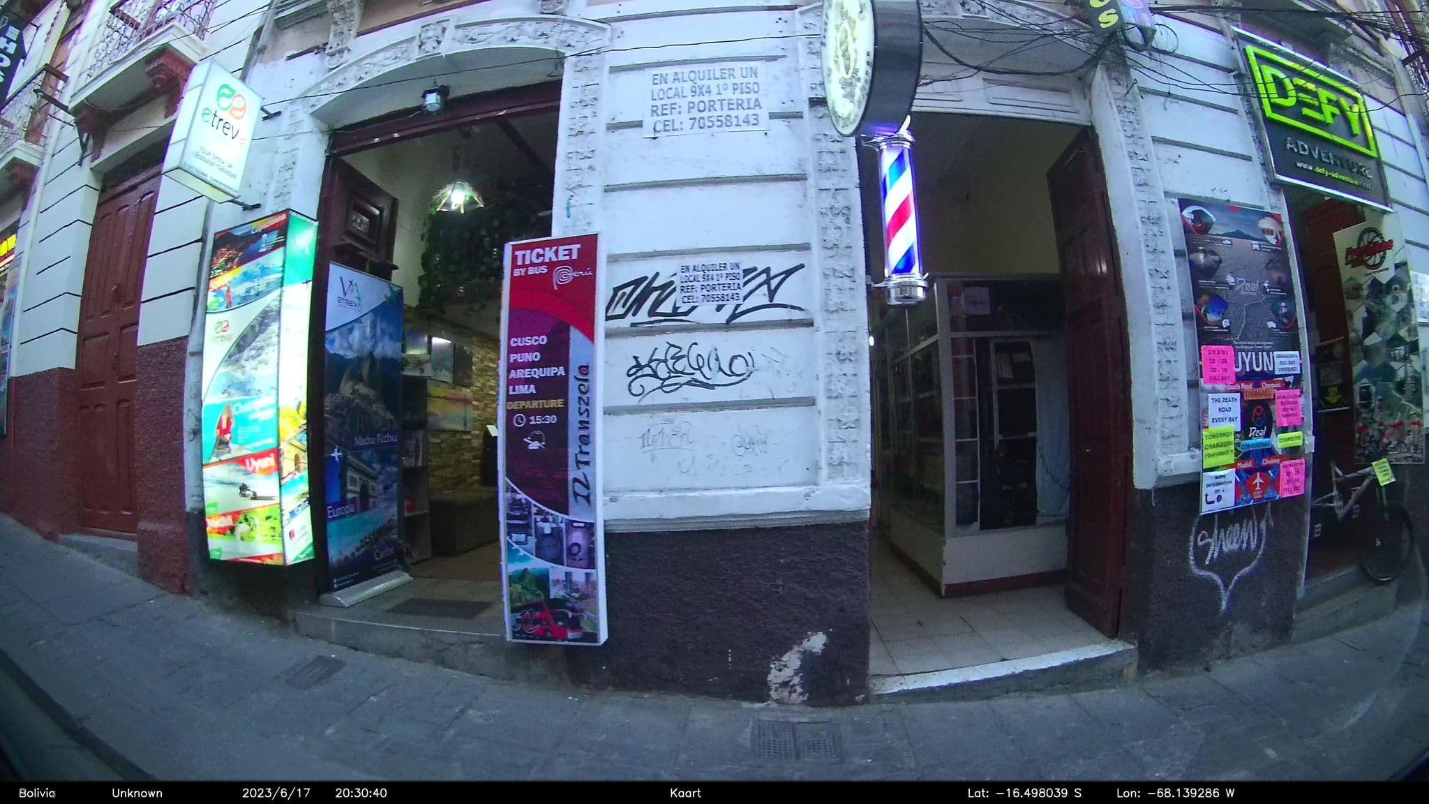 Street view near Hostel Journey, La Paz