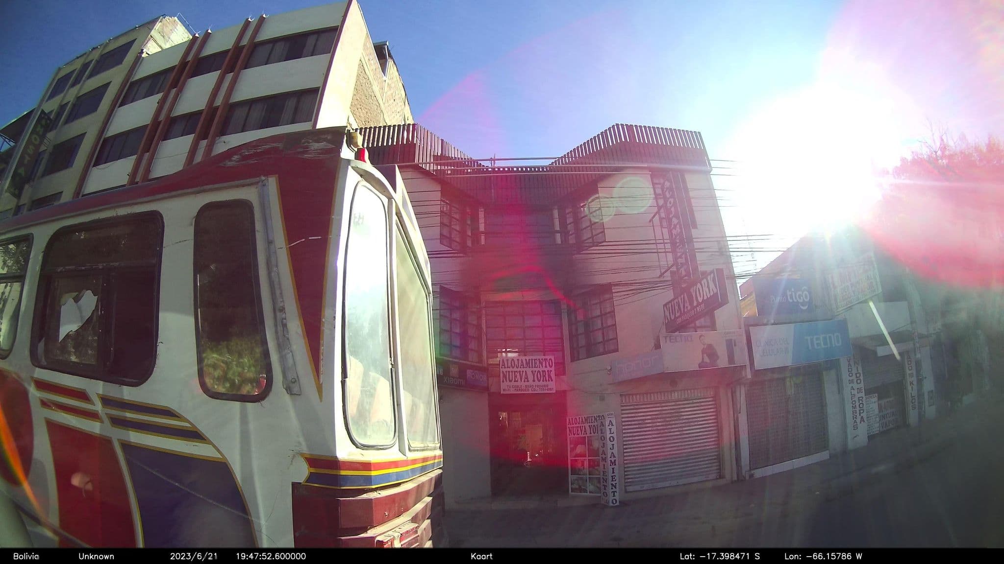 Street view near Hostal Versalles, Cochabamba — © kaart_2 (CC BY-SA · Mapillary)