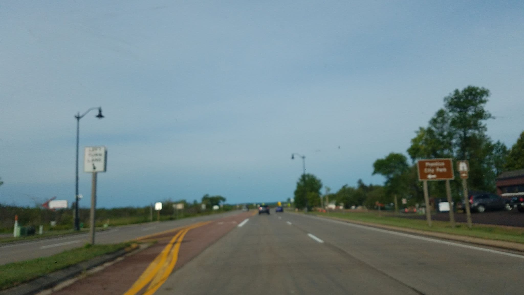 Street view near Blue Wave Inn, Washburn