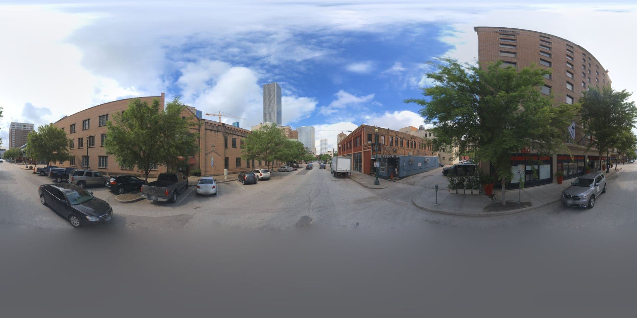 Street view near Sam Houston Hotel, Houston