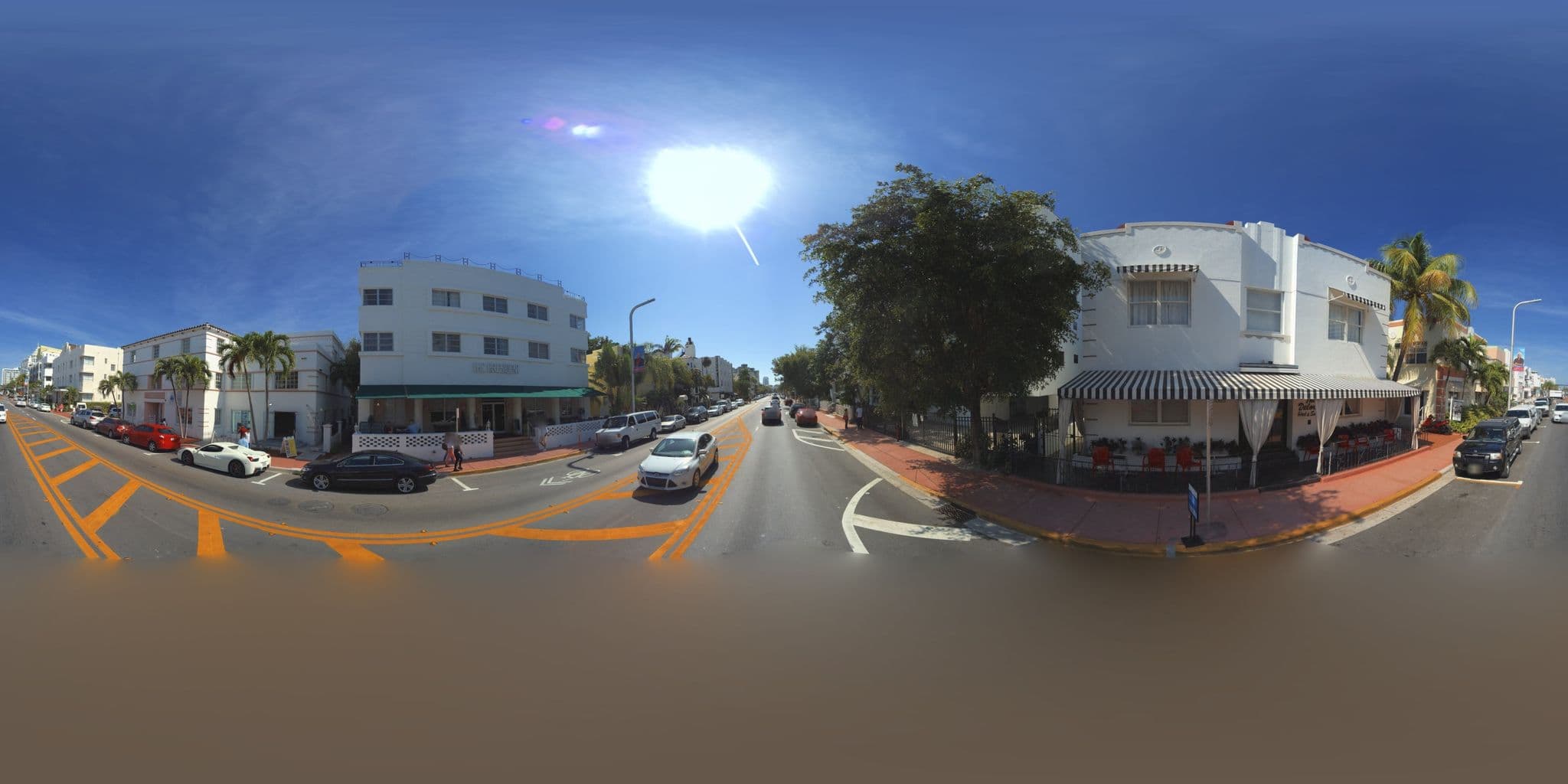 Street view near The Odyssey of South Beach Hotel, Miami Beach