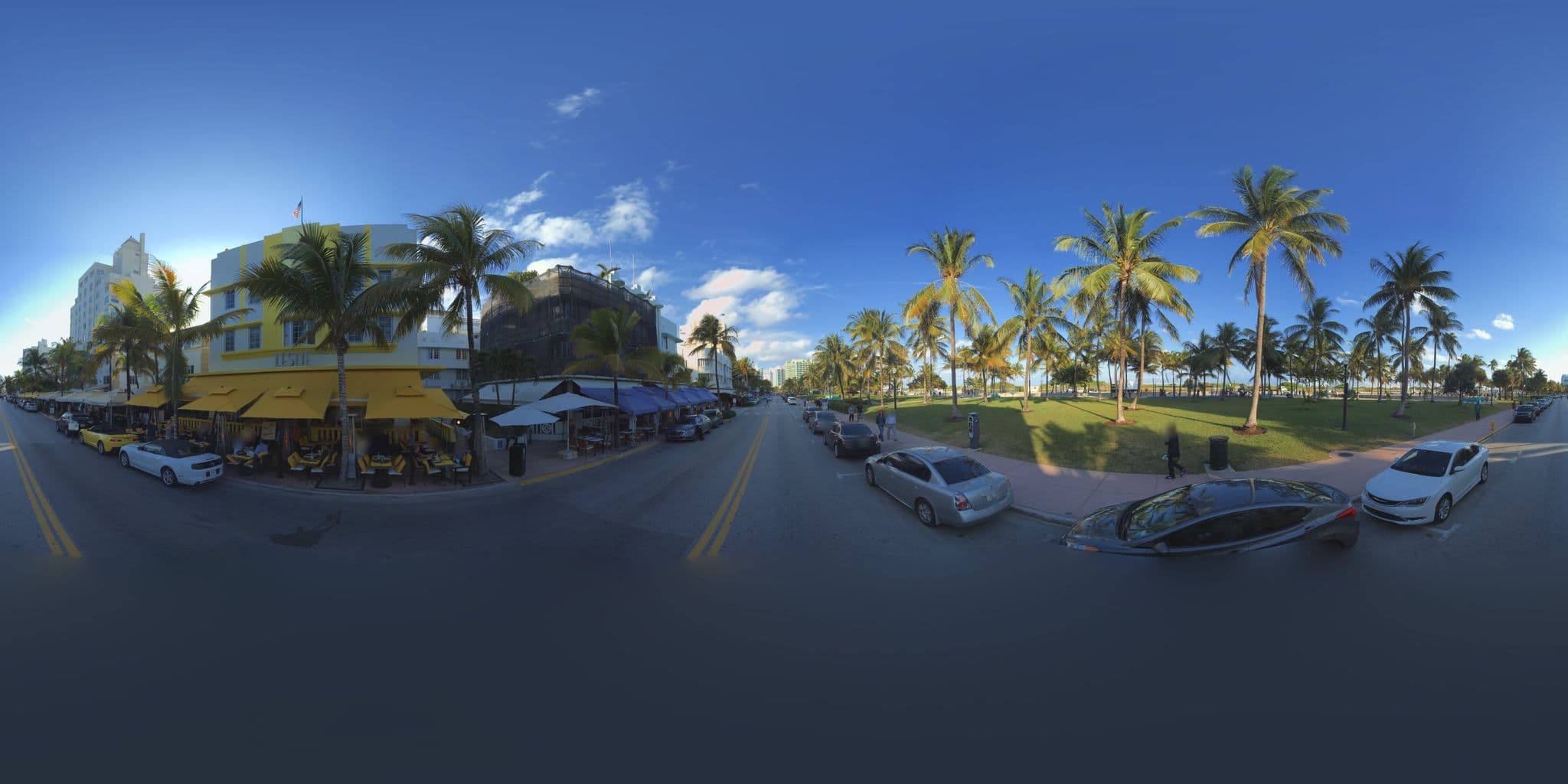 Street view near Leslie Hotel, Miami Beach
