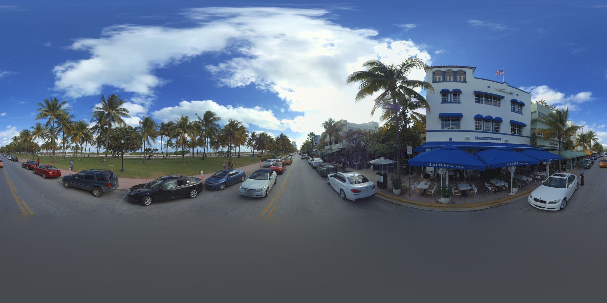 Street view near Shore Park Hotel, Miami Beach