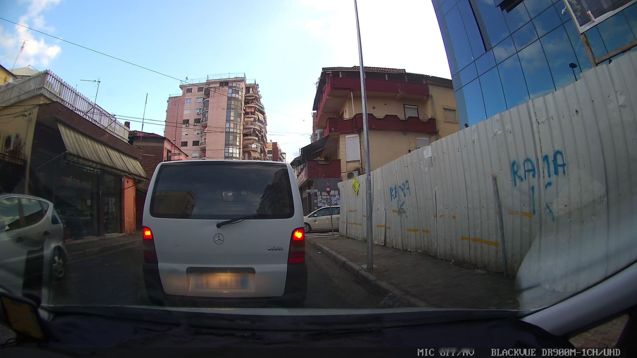 Street view near Black Diamond Hotel, Tirana