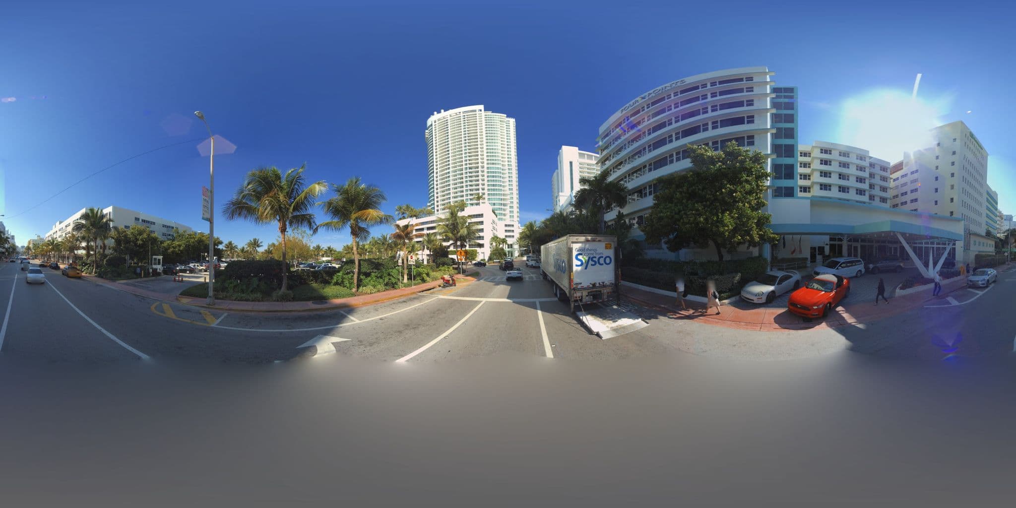 Street view near Radisson Hotel Miami Beach, Miami Beach