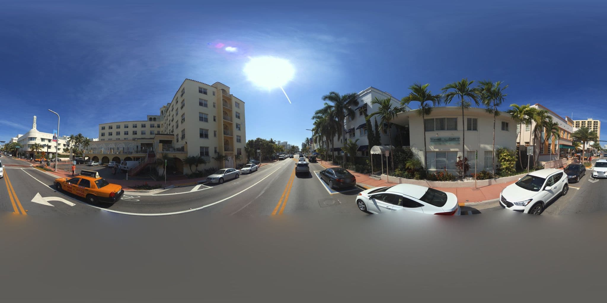 Street view near The Loft Hotel, Miami Beach