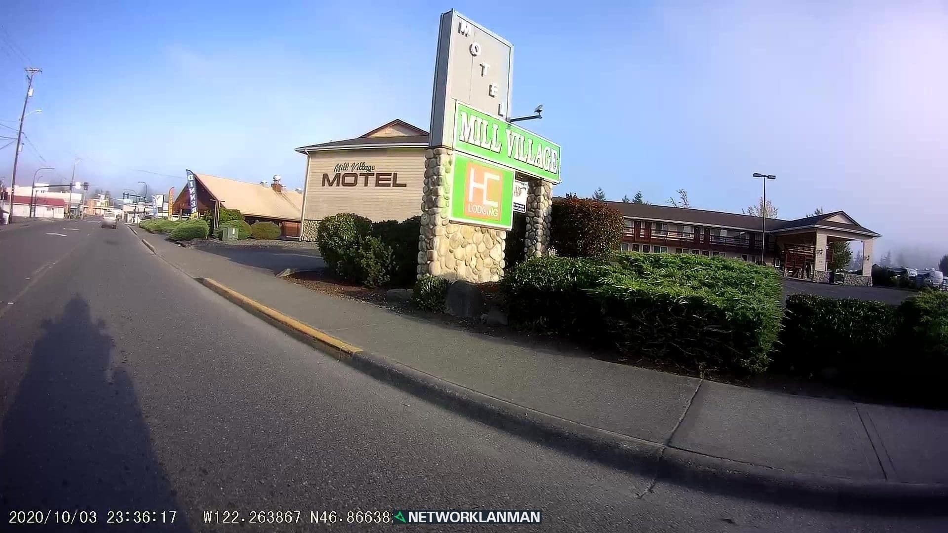Street view near The Mill Village Motel, Eatonville — © networklanman (CC BY-SA · Mapillary)
