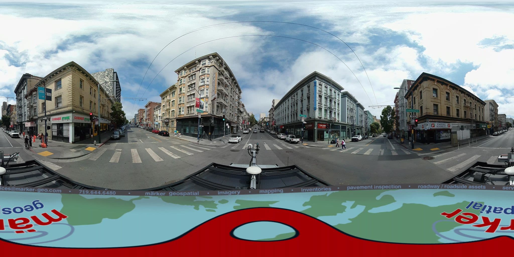 Street view near Hotel Verona, San Francisco — © marker_geo1 (CC BY-SA · Mapillary)