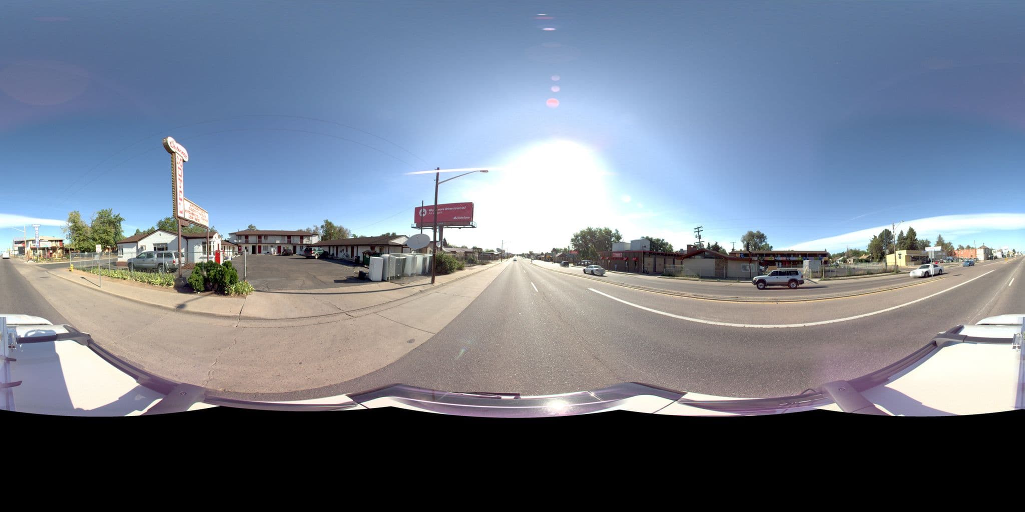 Street view near Westerner Motel, Aurora