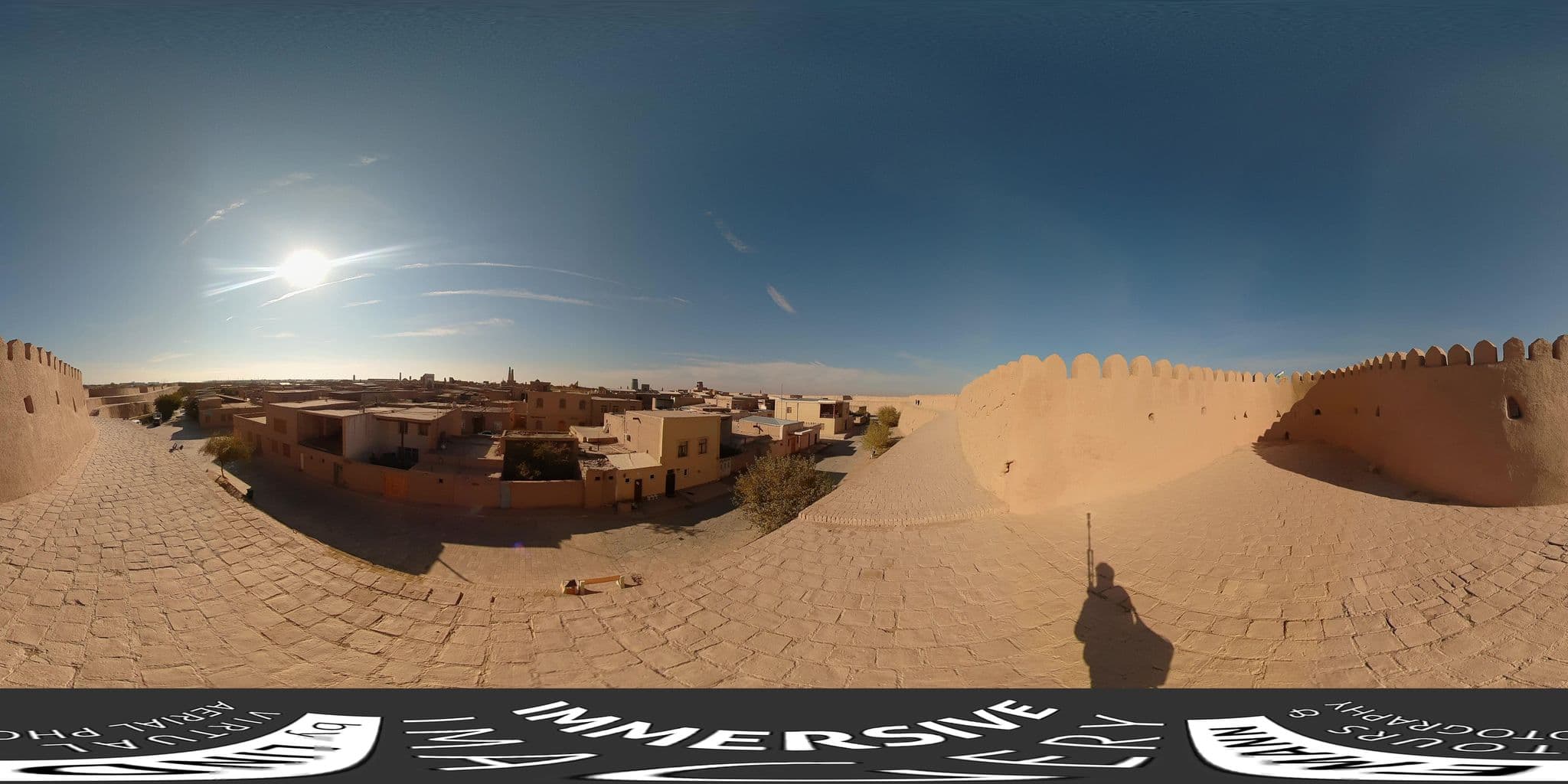 Street view near Muhtasham Hotel, Xiva — © l1ndemann (CC BY-SA · Mapillary)