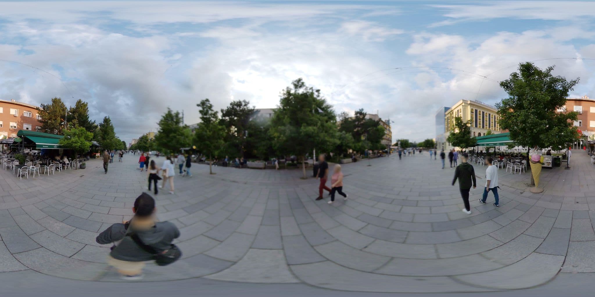 Street view near Hotel Square by MARGO, Pristina