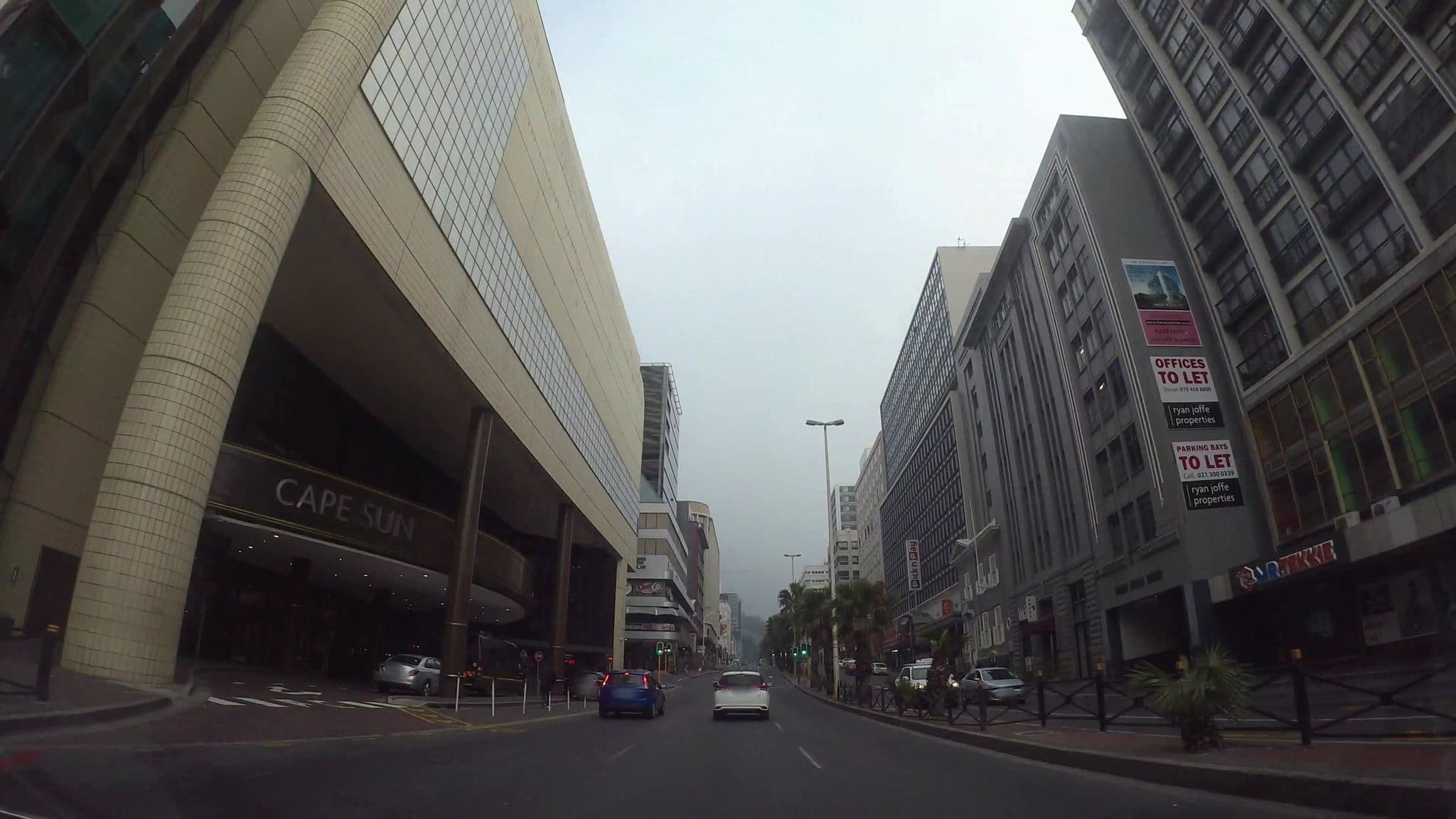 Street view near Southern Sun Cape Sun, Cape Town