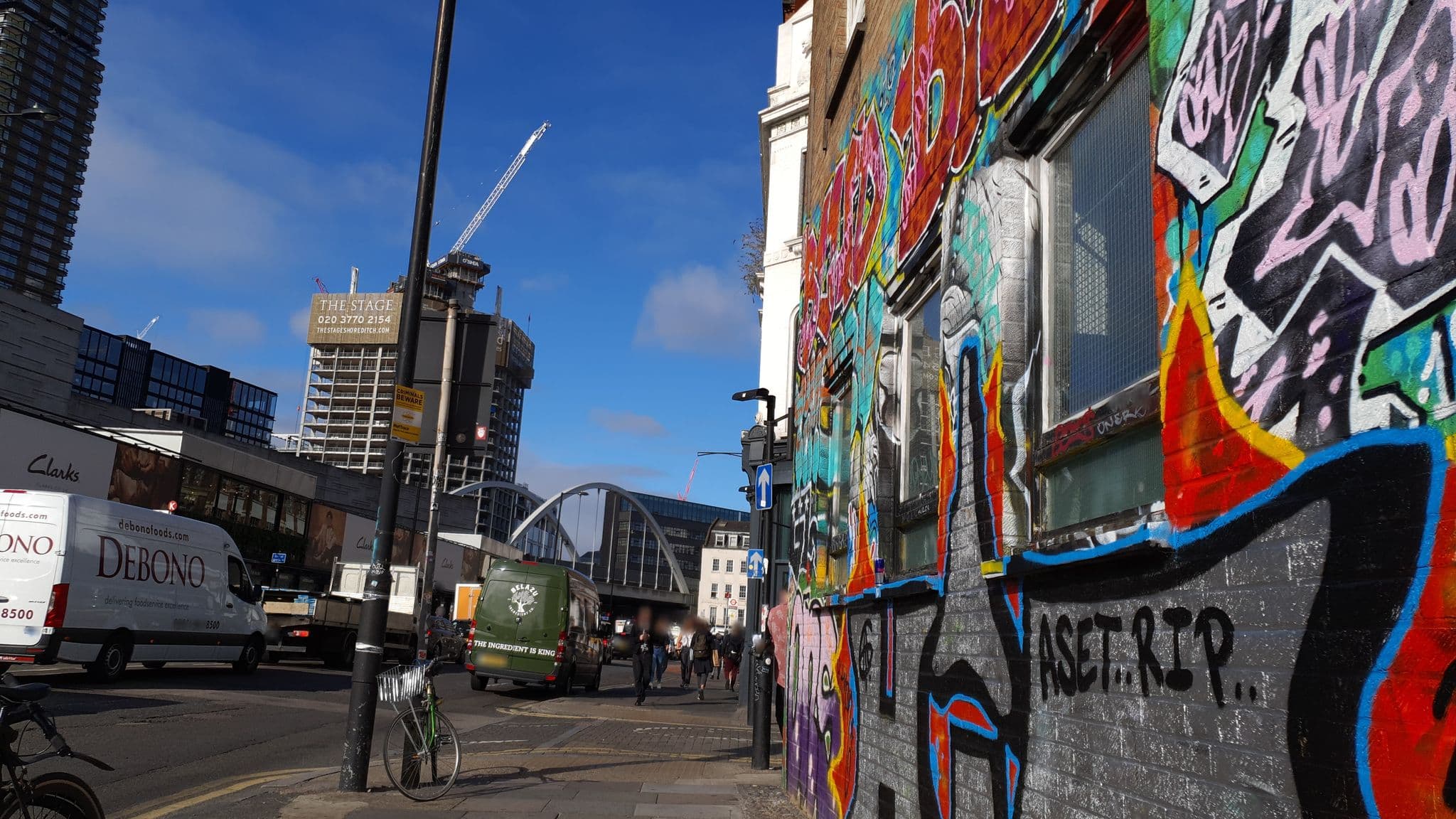 Street view near Shoreditch House, Spitalfields — © jris (CC BY-SA · Mapillary)