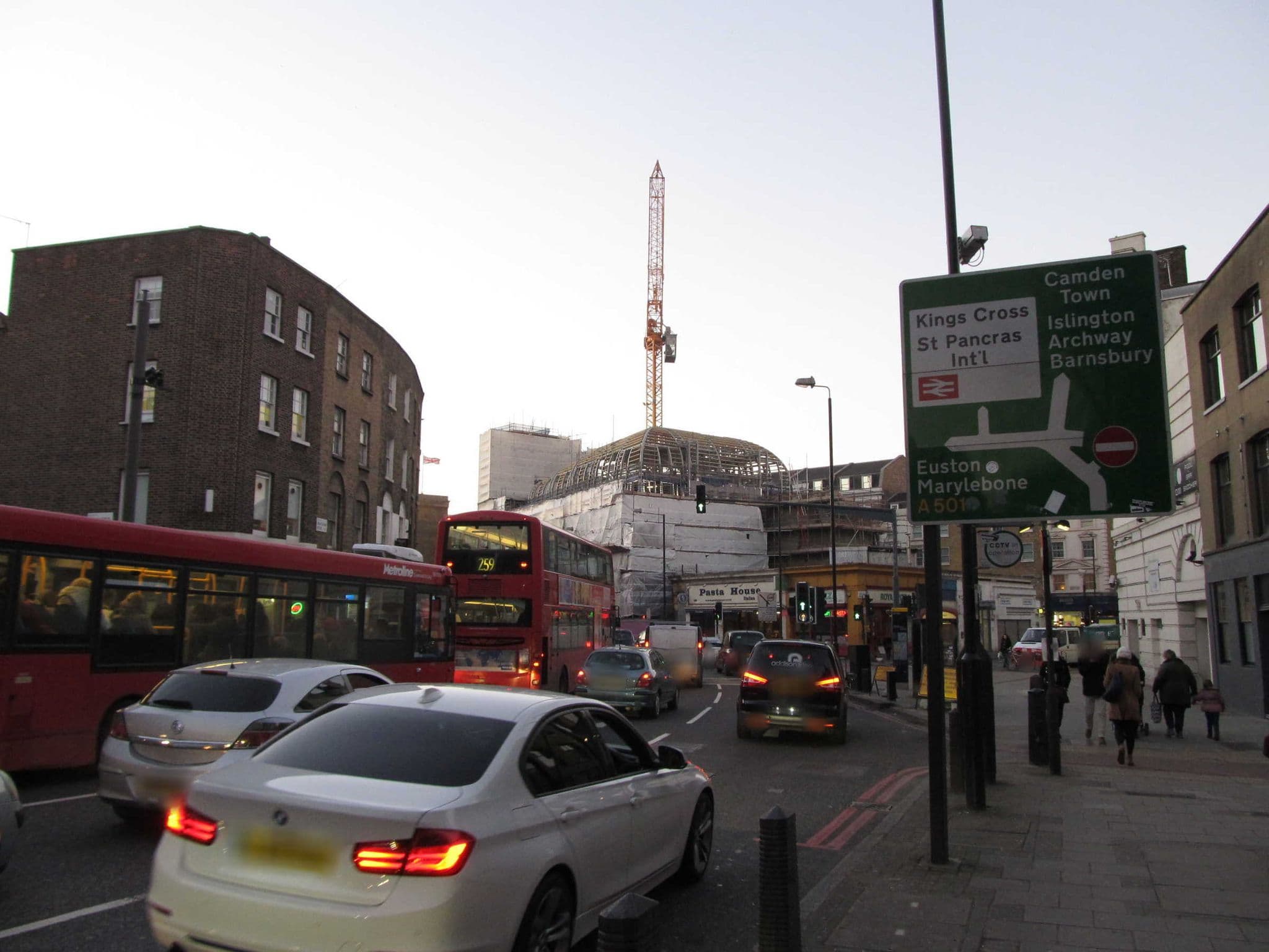 Street view near Travelodge London Central Kings Cross, King's Cross — © sk53 (CC BY-SA · Mapillary)