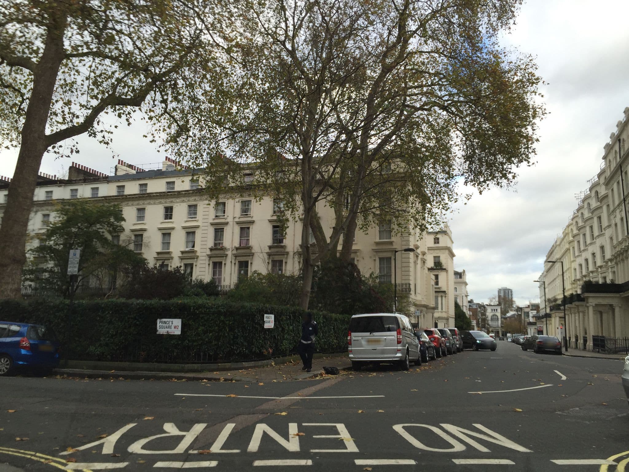 Street view near The J Hyde Park Hotel, Lancaster Gate — © tcoppel (CC BY-SA · Mapillary)