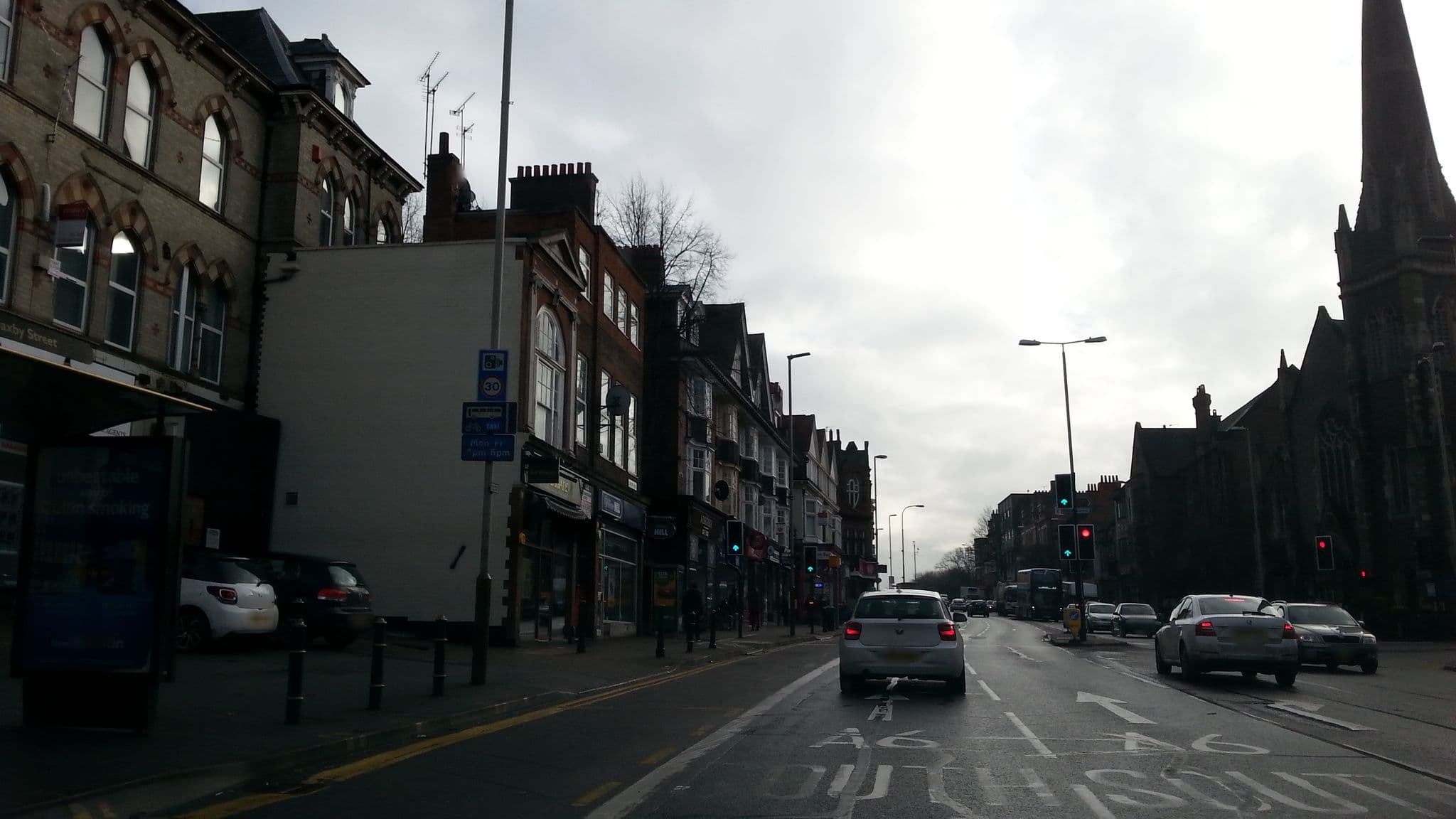 Street view near Victoria Hotel, Leicester — © adam2 (CC BY-SA · Mapillary)
