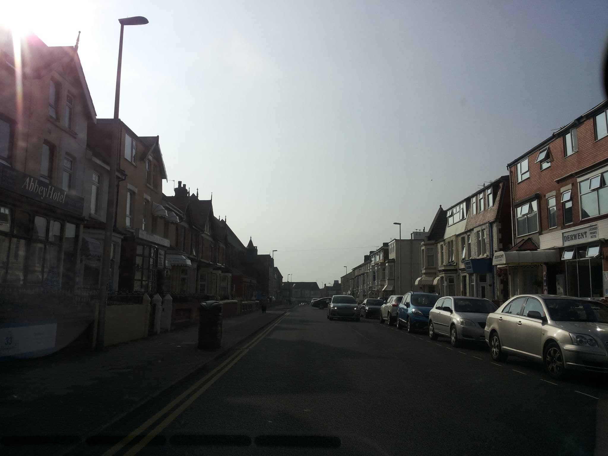 Street view near Derwent Hotel, Blackpool