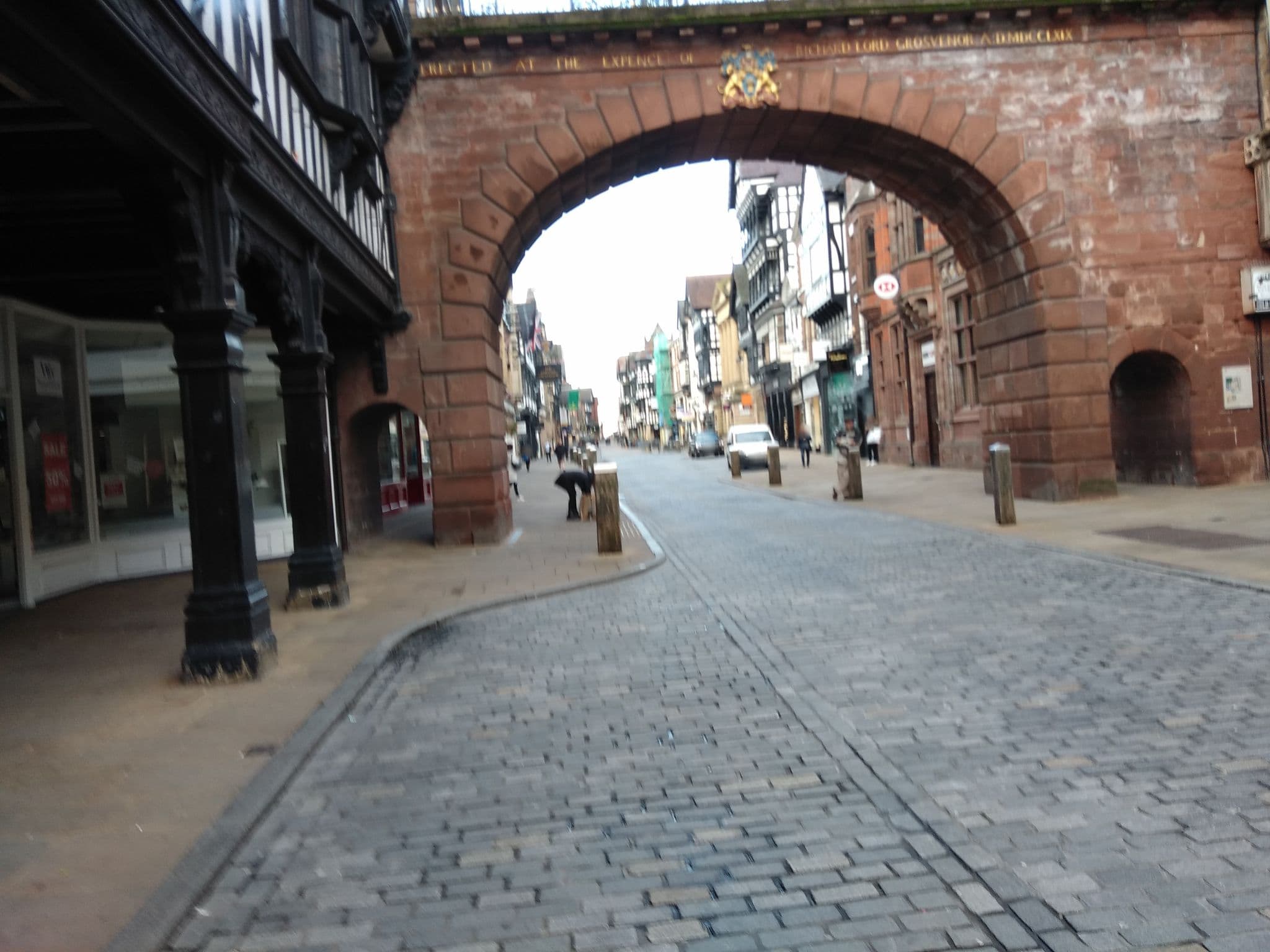 Street view near The Chester Grosvenor, Chester — © sk53_quint (CC BY-SA · Mapillary)