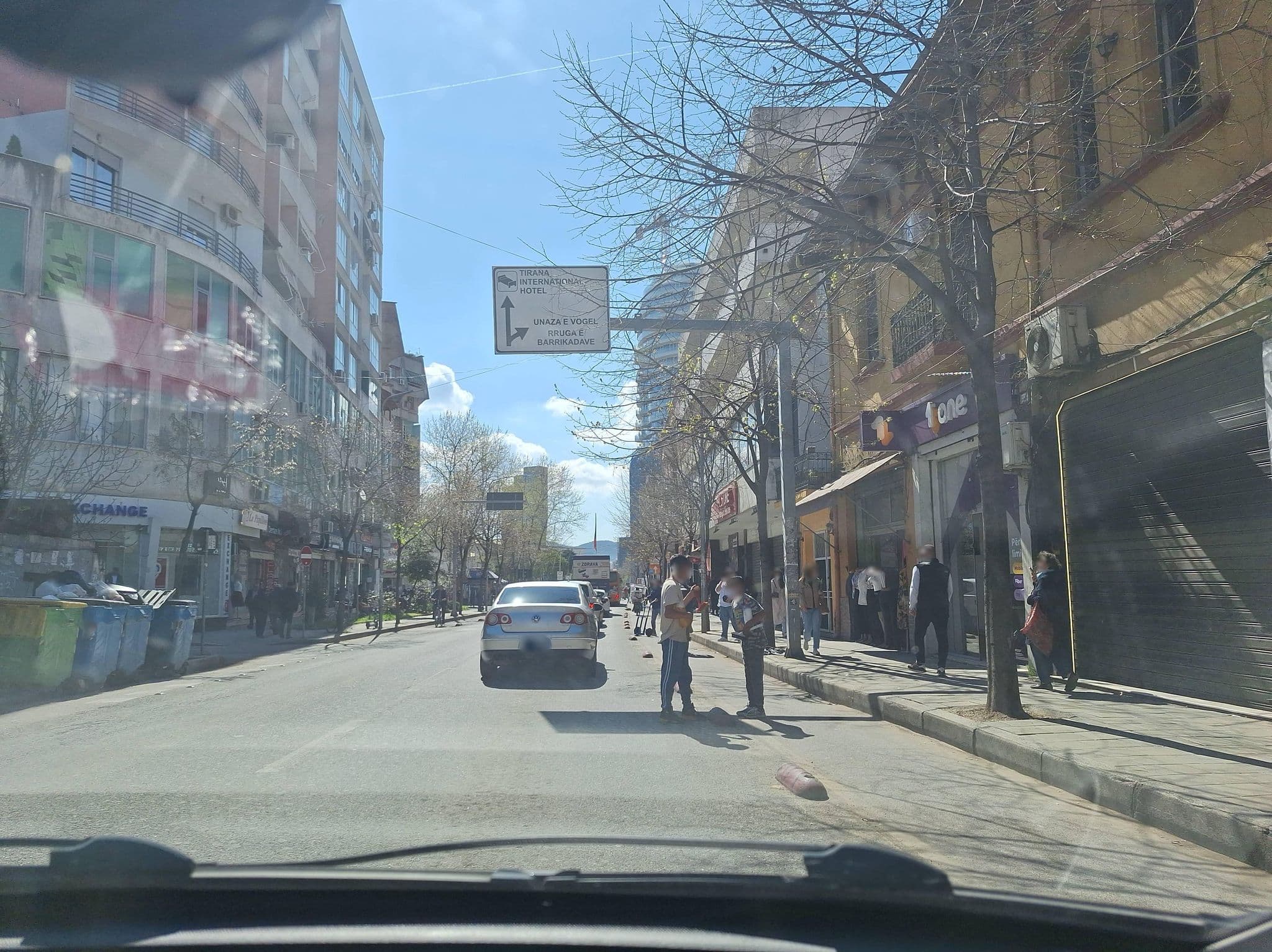Street view near The Maze Hostel, Tirana