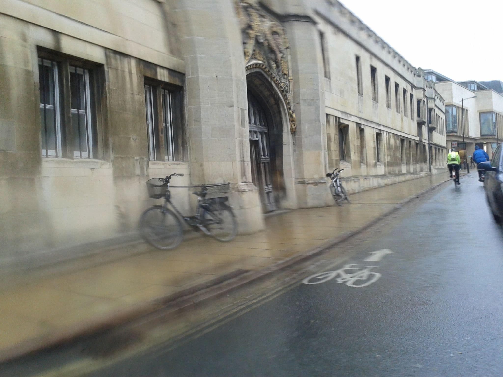 Street view near Christ's College Hospitality, Cambridge — © cyclestreets (CC BY-SA · Mapillary)