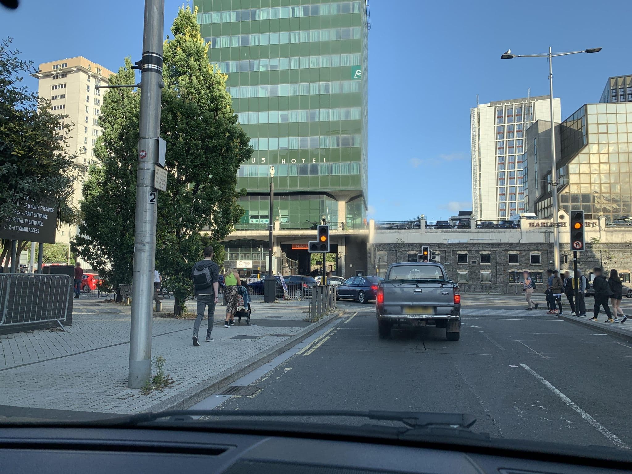 Street view near Park Inn by Radisson Cardiff City Centre, Cardiff — © laye (CC BY-SA · Mapillary)