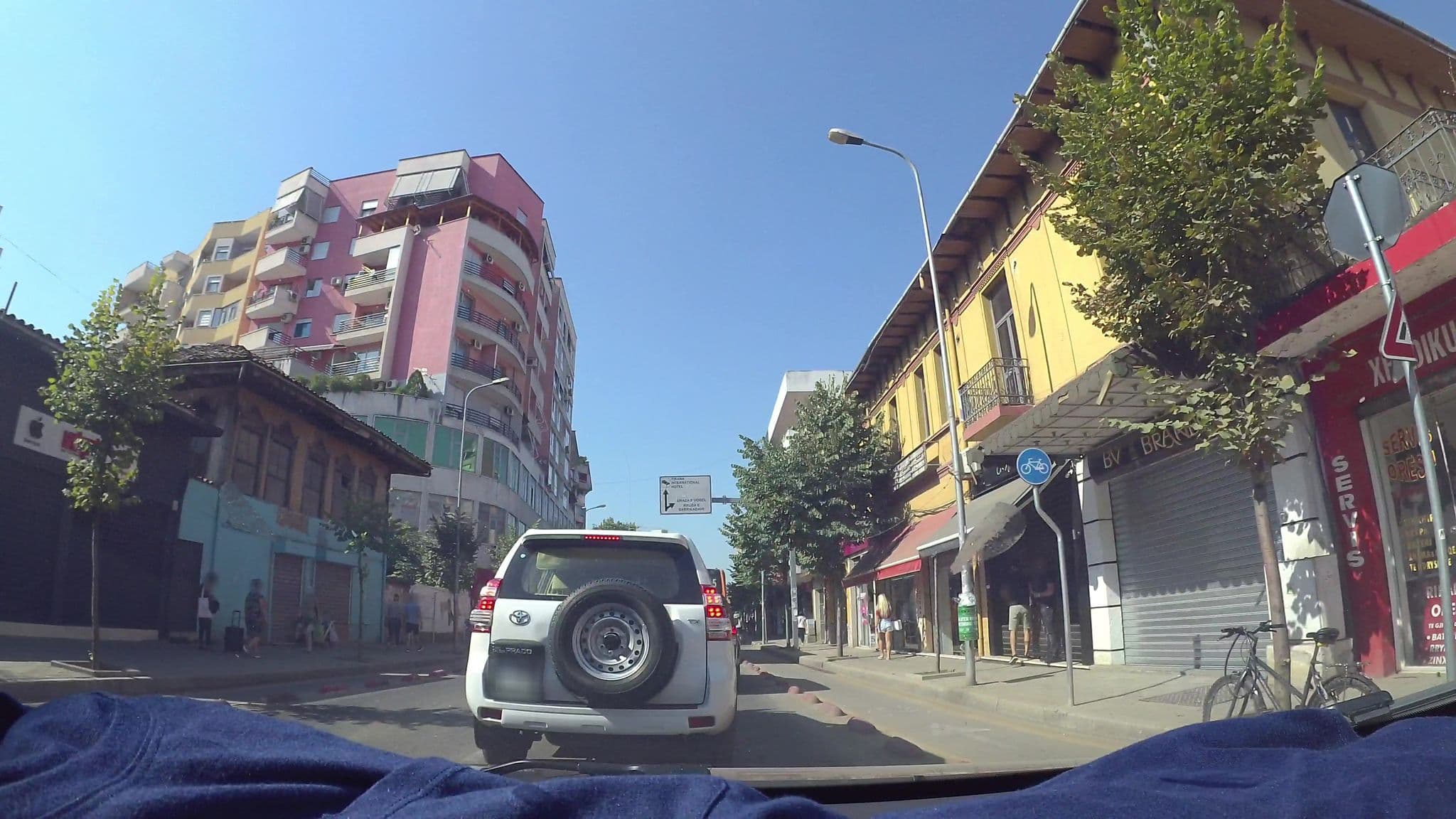 Street view near Hotel Stela Center, Tirana