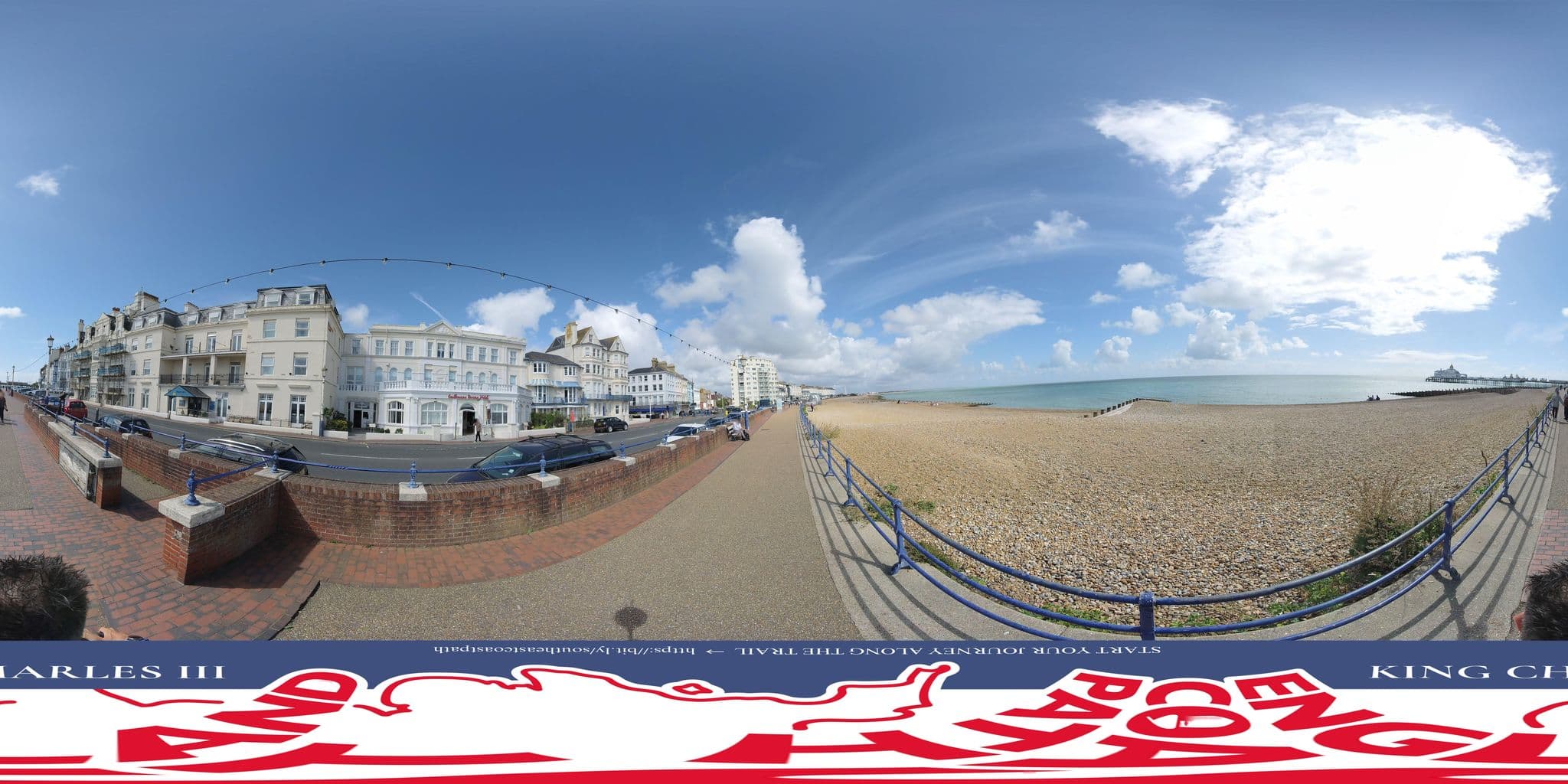 Street view near Eastbourne Riviera Hotel, Eastbourne — © EnglandCoastPath (CC BY-SA · Mapillary)