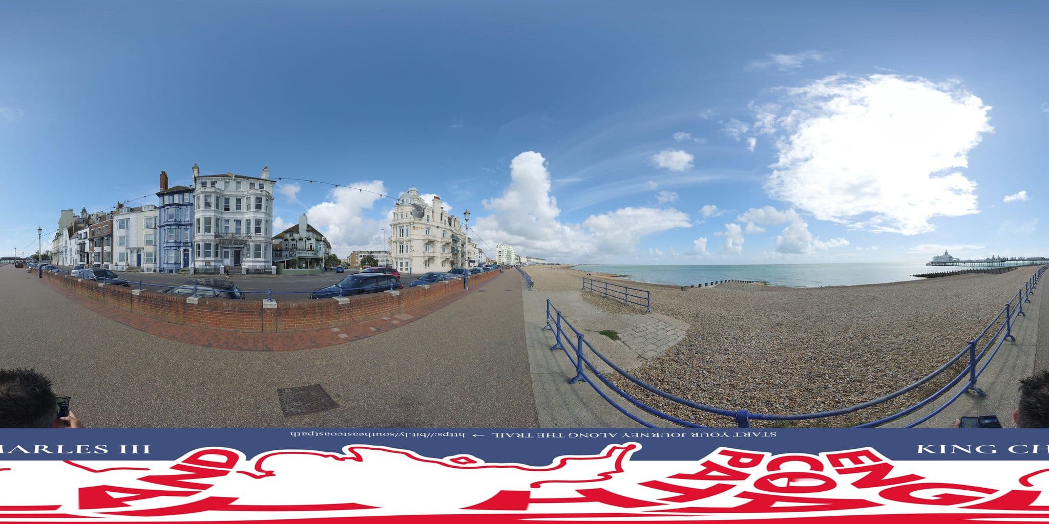 Street view near Marine Parade Hotel, Eastbourne Pier, Eastbourne — © EnglandCoastPath (CC BY-SA · Mapillary)