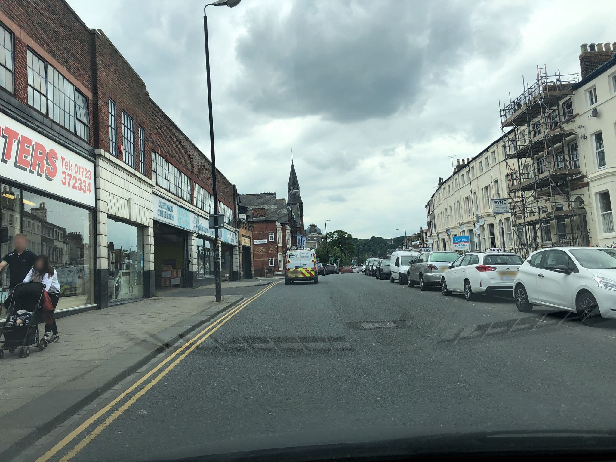 Street view near Warwick House, Scarborough