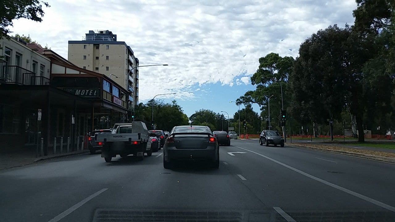 Street view near Adelaide Pulteney Motel, Adelaide city centre — © didz (CC BY-SA · Mapillary)