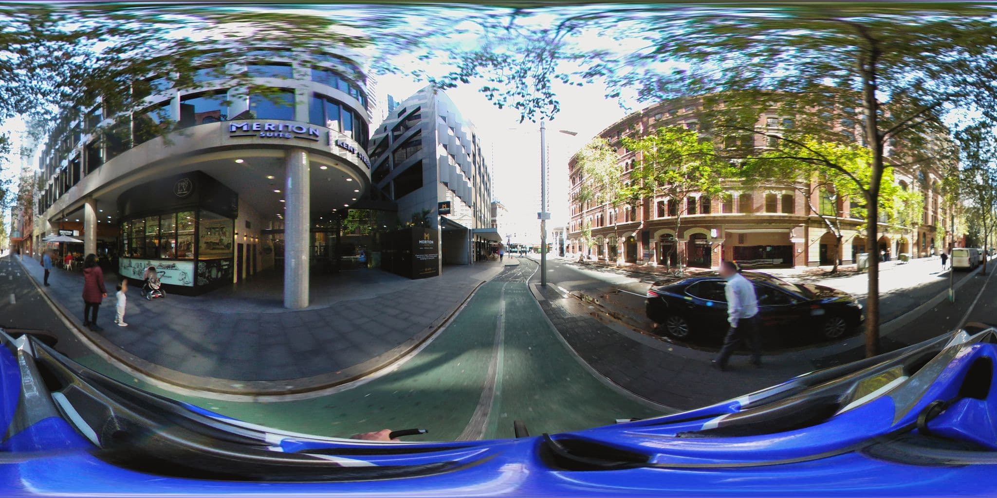 Street view near Meriton Suites Kent Street, Sydney, Haymarket — © aharvey (CC BY-SA · Mapillary)