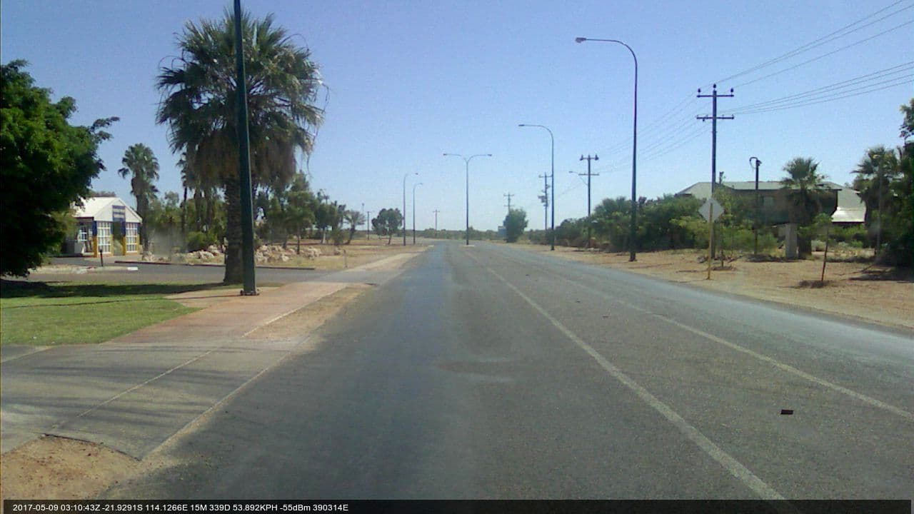 Street view near Potshot, Exmouth — © bob3bob3 (CC BY-SA · Mapillary)