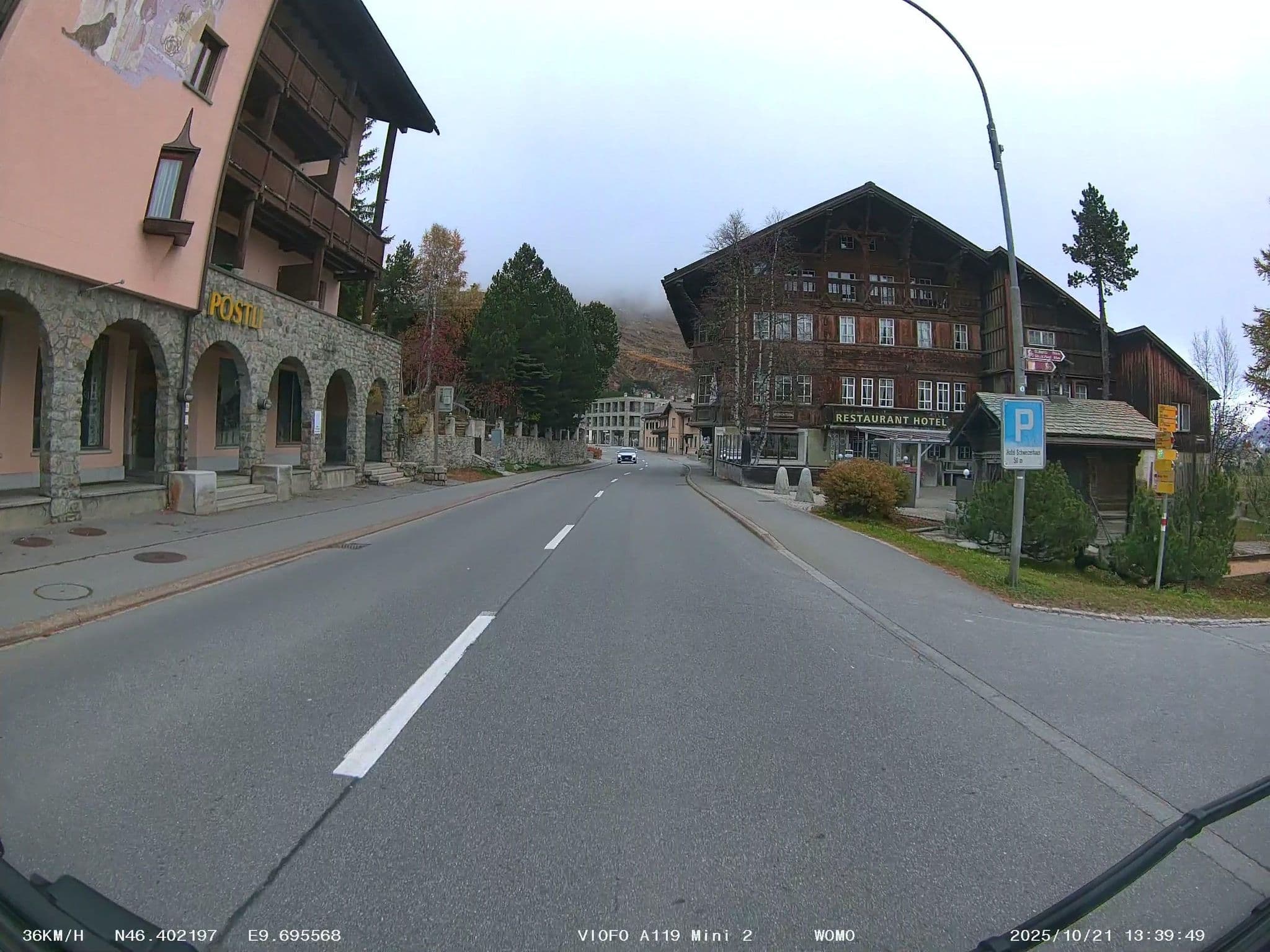 Street view near Pöstli, St. Moritz