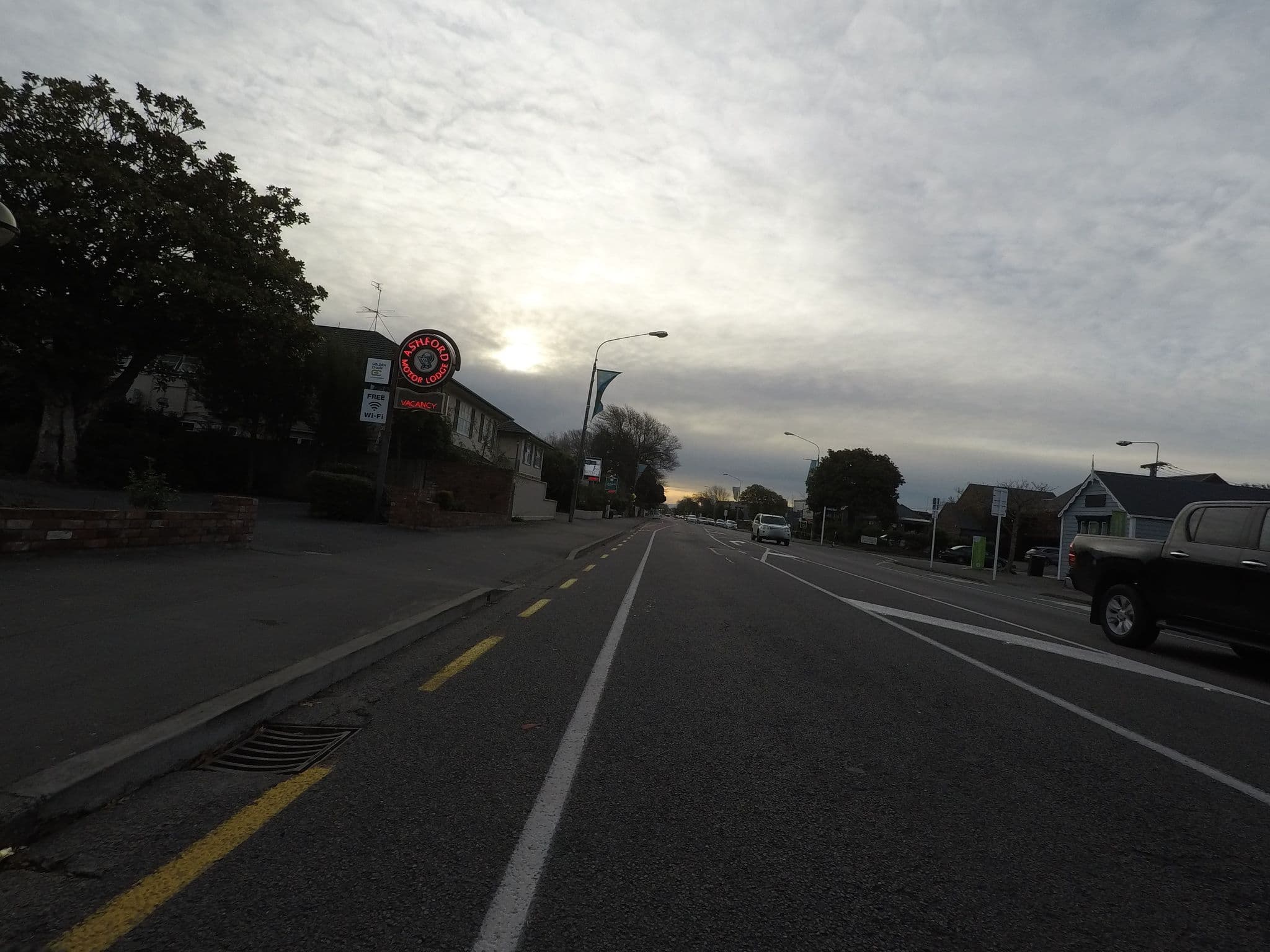 Street view near Pavilions Hotel, Christchurch — © nickl (CC BY-SA · Mapillary)