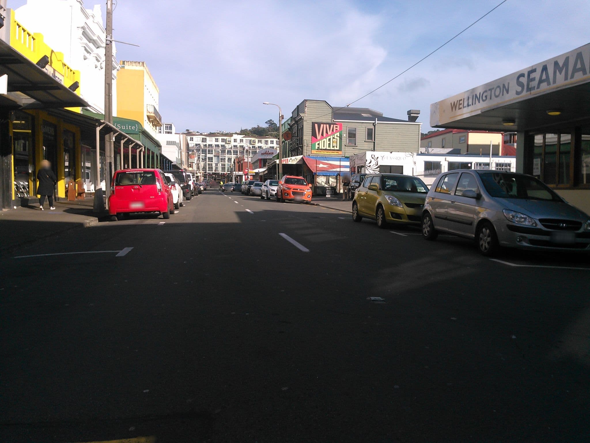 Street view near C Hotel, Te Aro — © weiji14 (CC BY-SA · Mapillary)