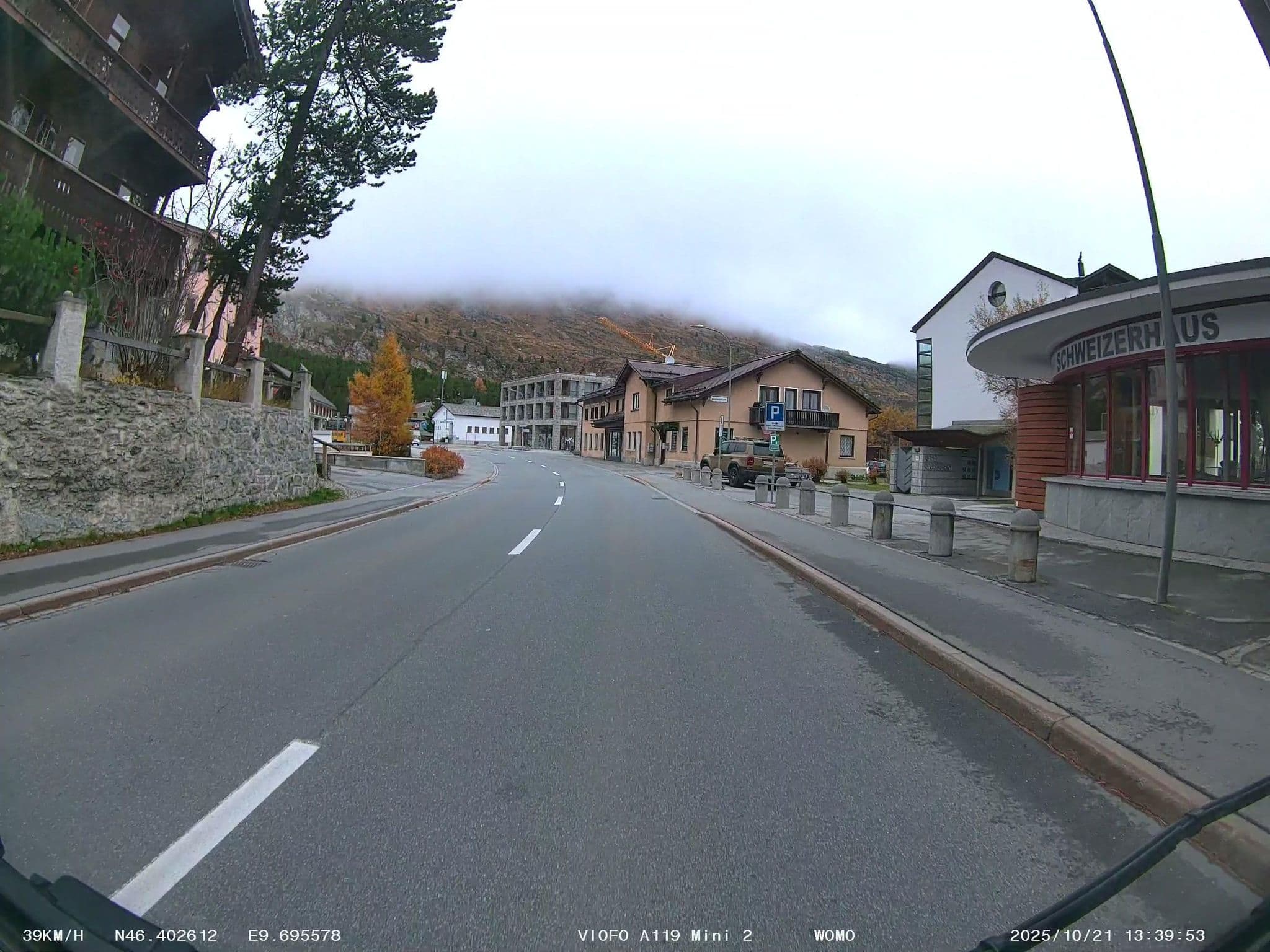 Street view near Schweizerhaus, St. Moritz