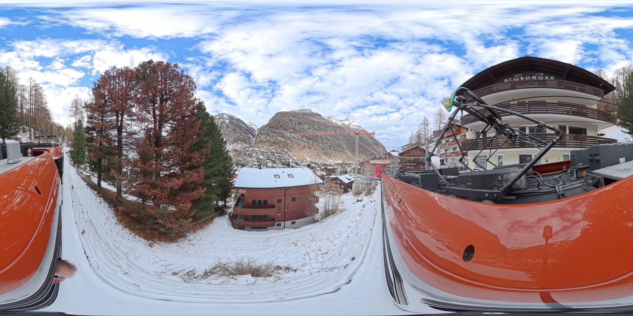 Street view near Haus Bergfried, Zermatt