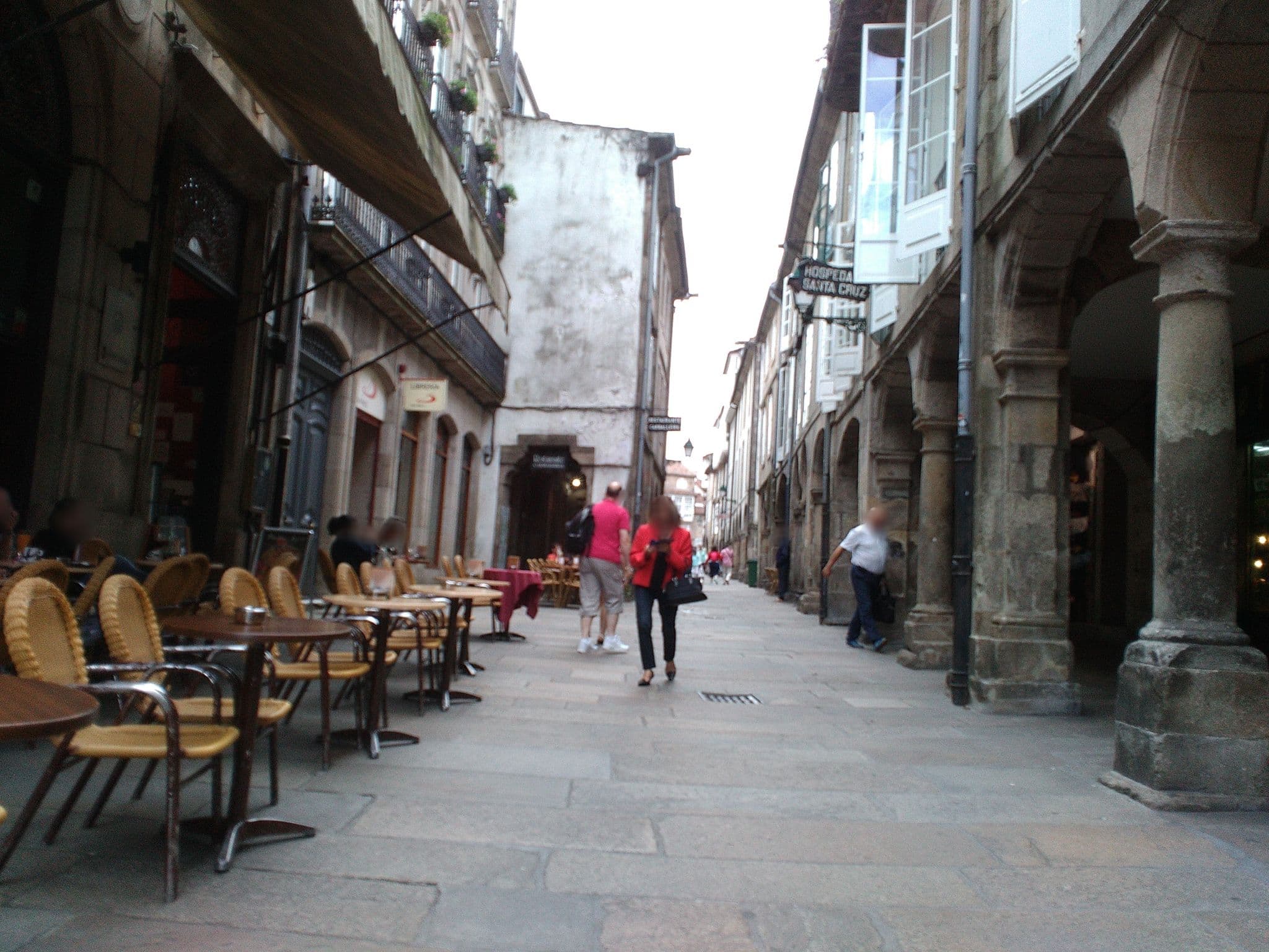 Street view near Hostal Santa Cruz, Santiago de Compostela