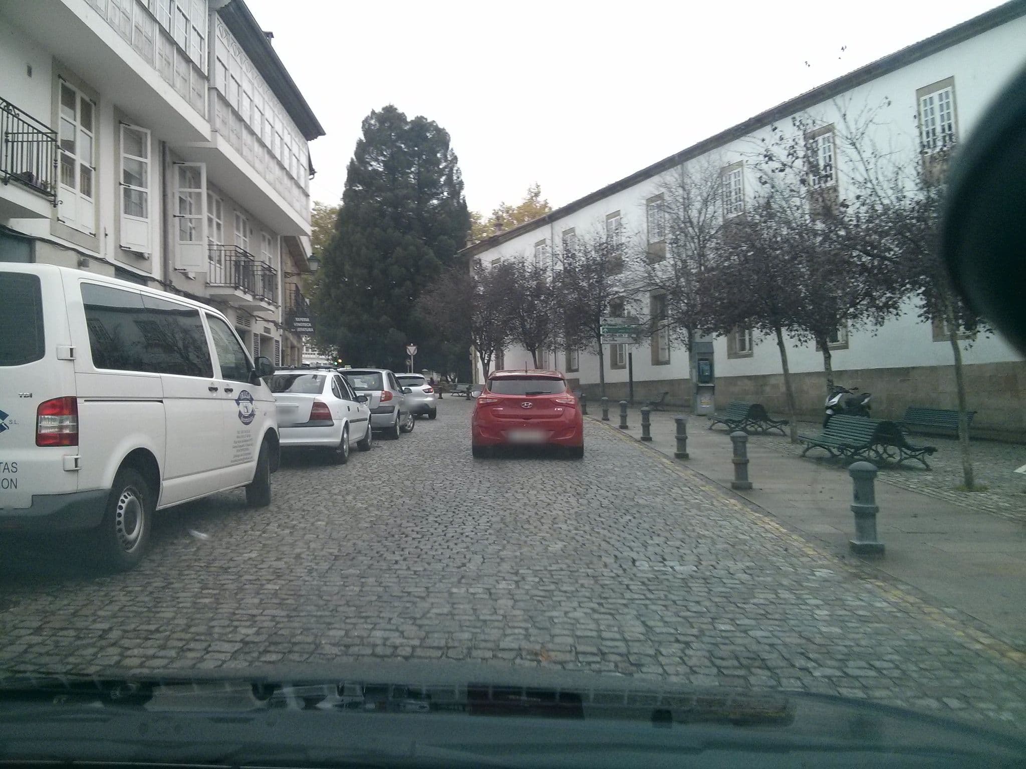 Street view near Hotel Entrecercas, Santiago de Compostela