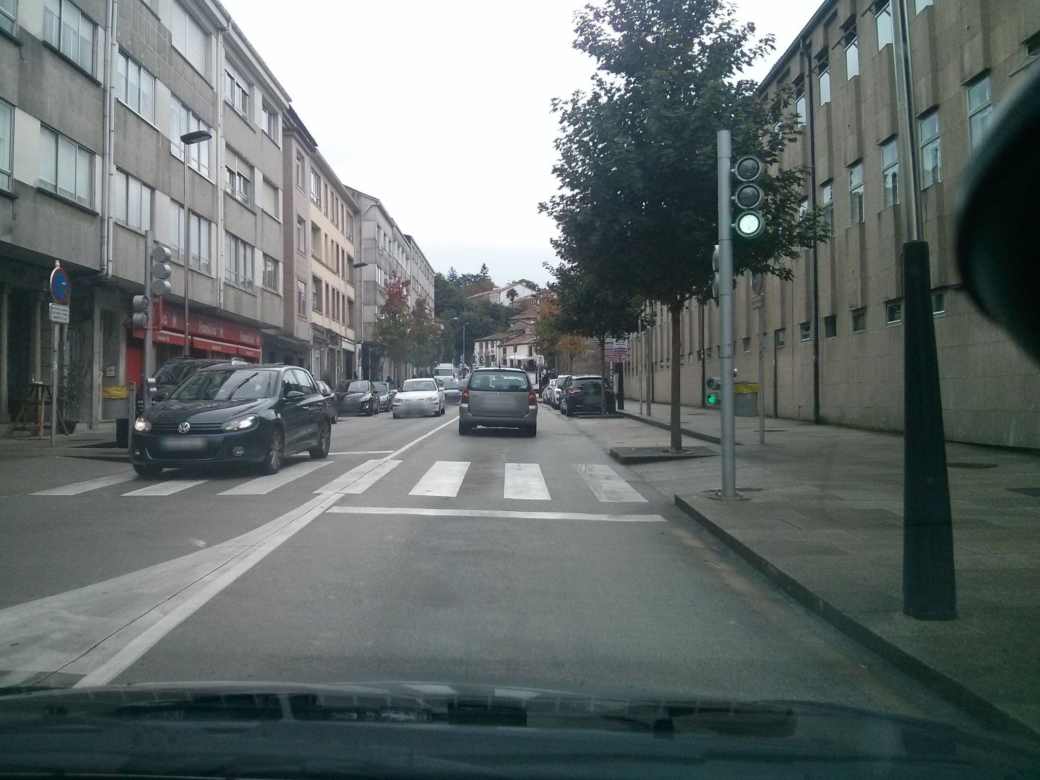 Street view near Hostal Pumar, Santiago de Compostela