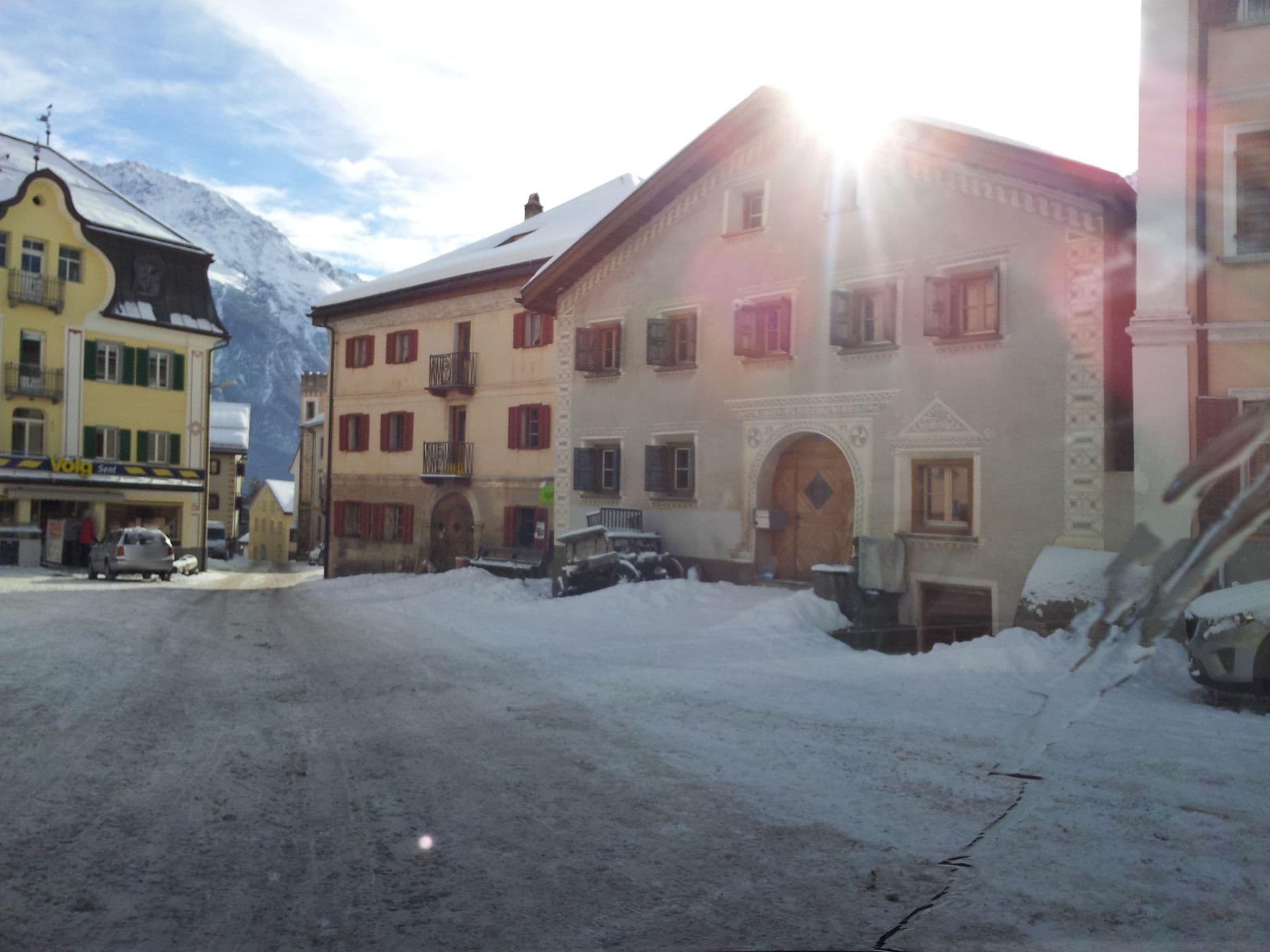 Street view near Chesa Fent, Scuol