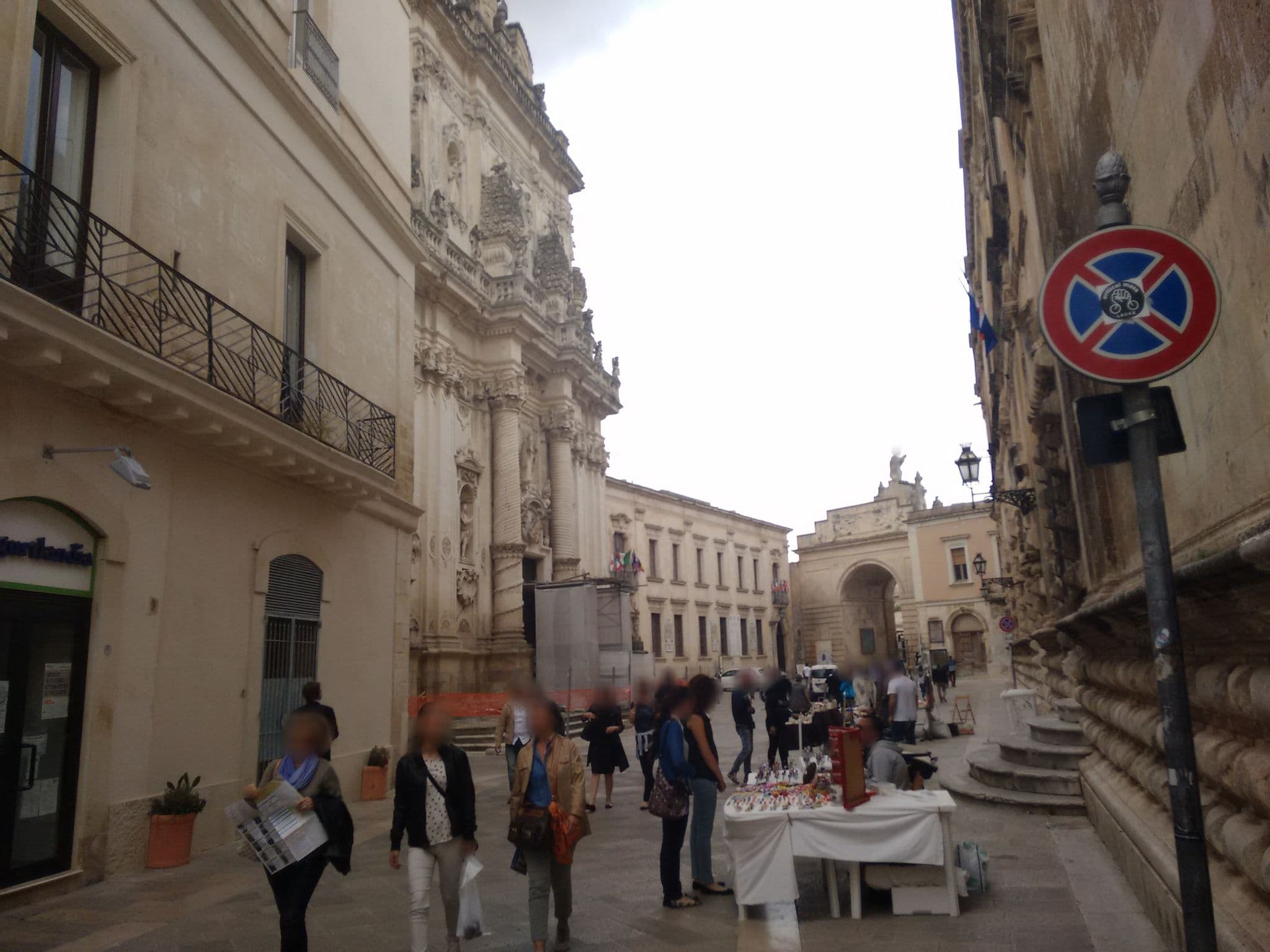 Street view near Palazzo Charlie, Lecce