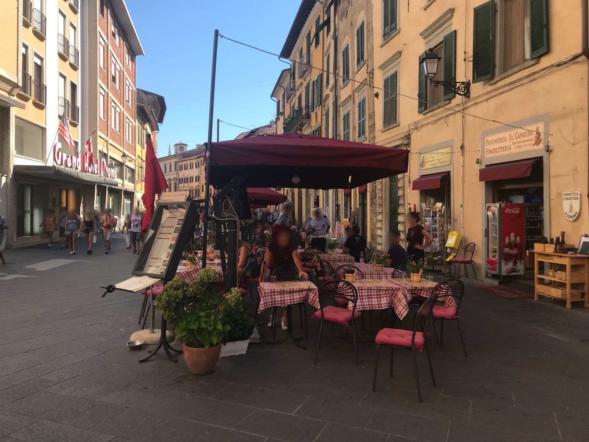 Street view near Hotel Helvetia Pisa Tower, Pisa