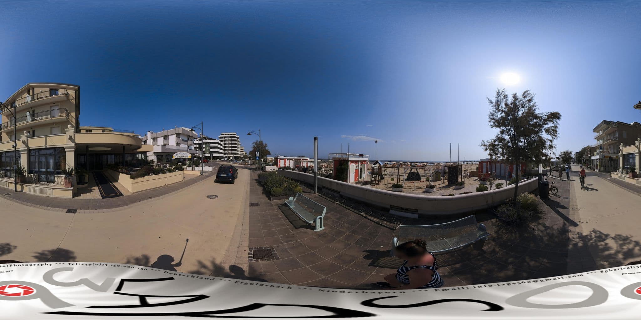 Street view near Hotel Bridge, Bellaria-Igea Marina