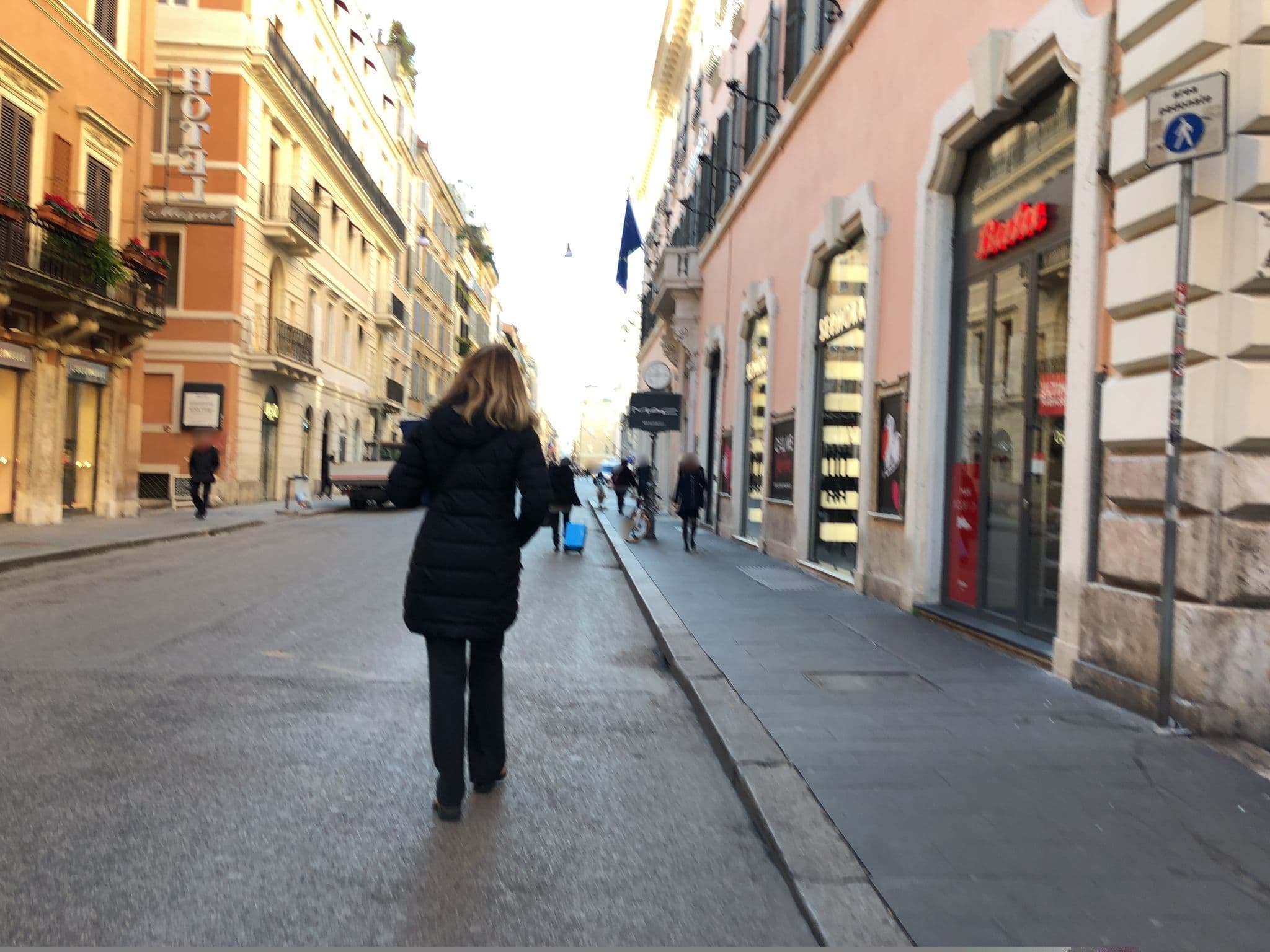 Street view near Hotel Mozart Roma, Campo Marzio — © peterleth (CC BY-SA · Mapillary)